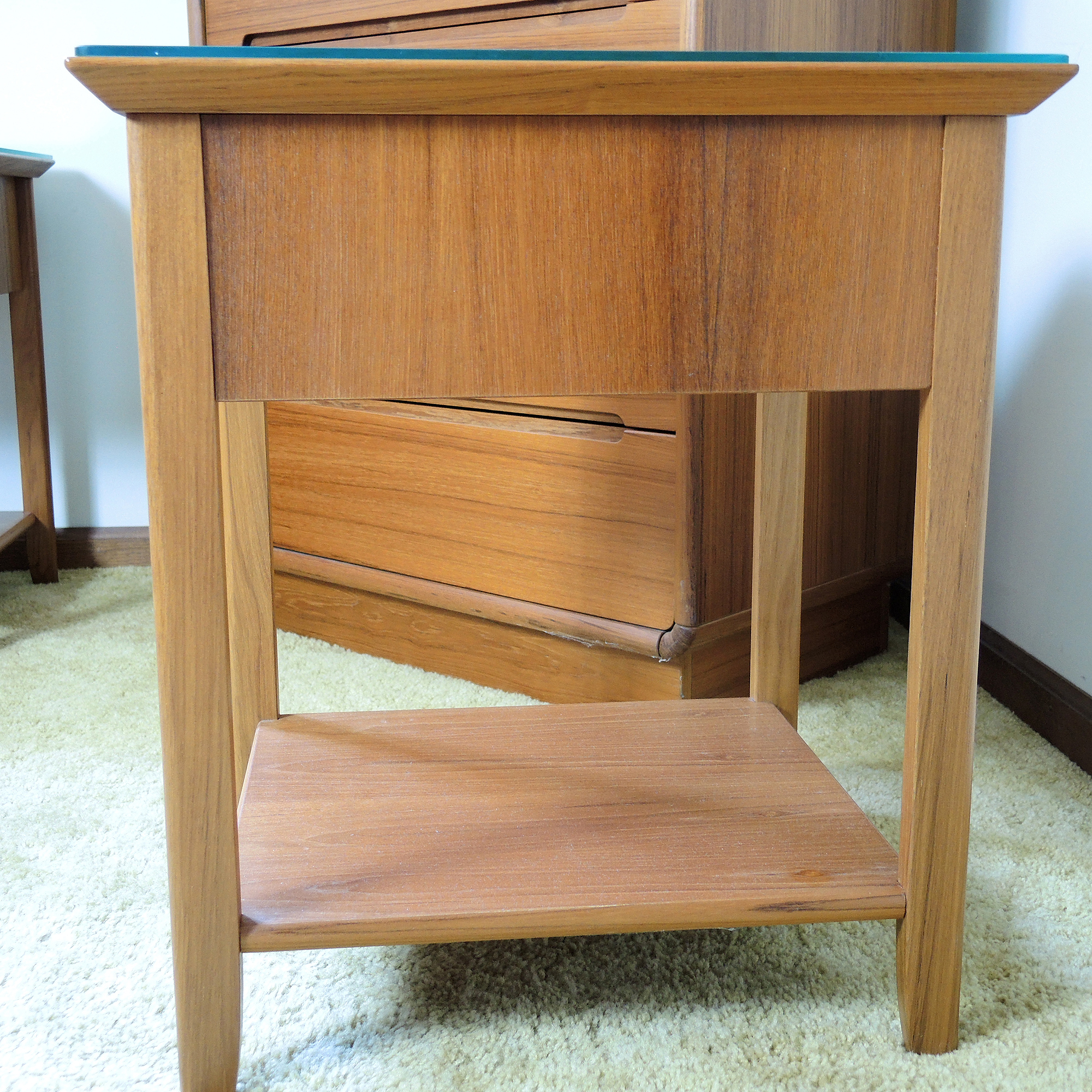 Danish Modern Style Otmar Teak Dresser and Nightstands
