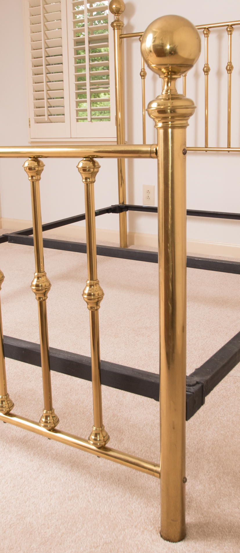 Vintage Queen Size Brass Bed Frame