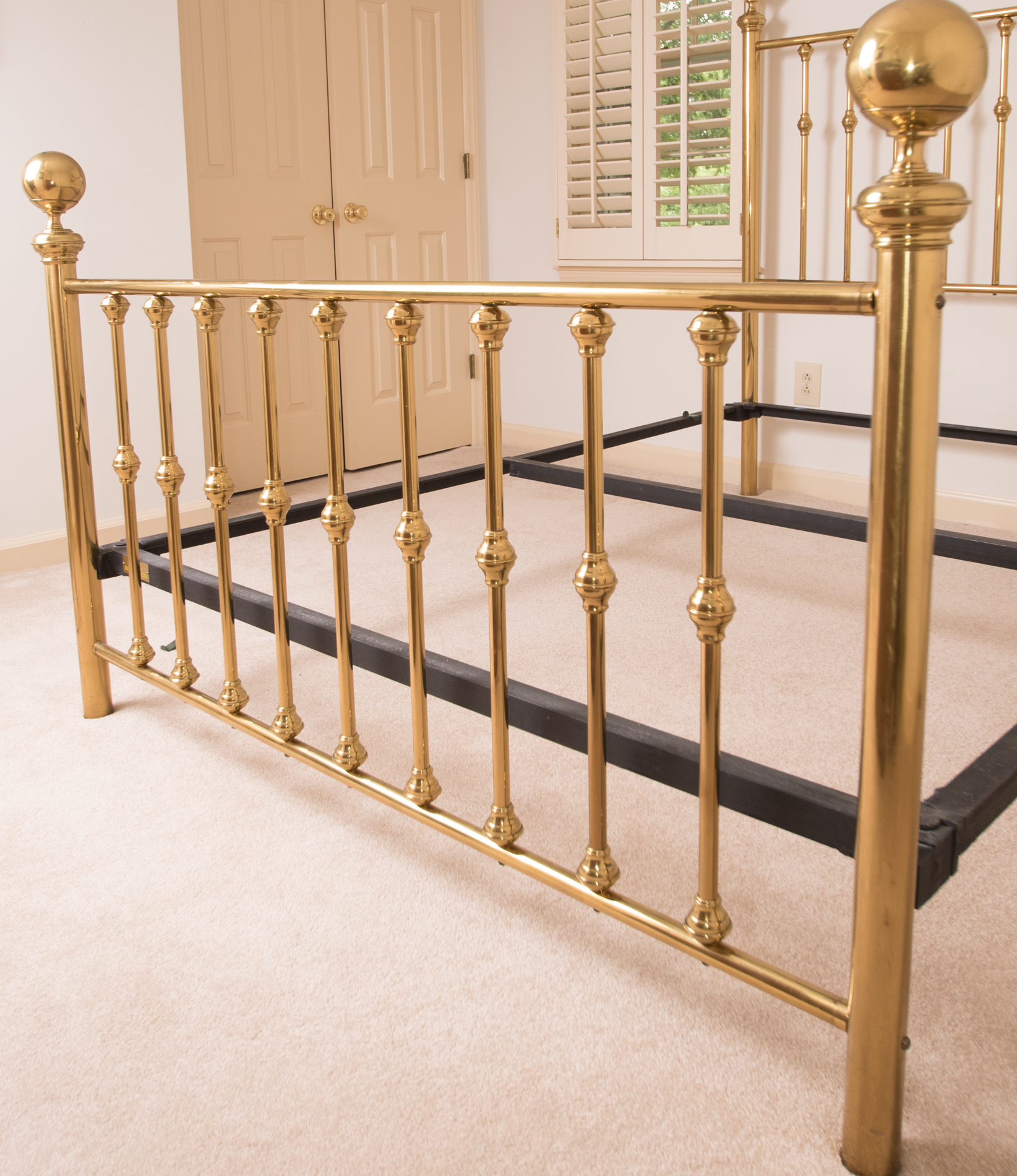 Vintage Queen Size Brass Bed Frame