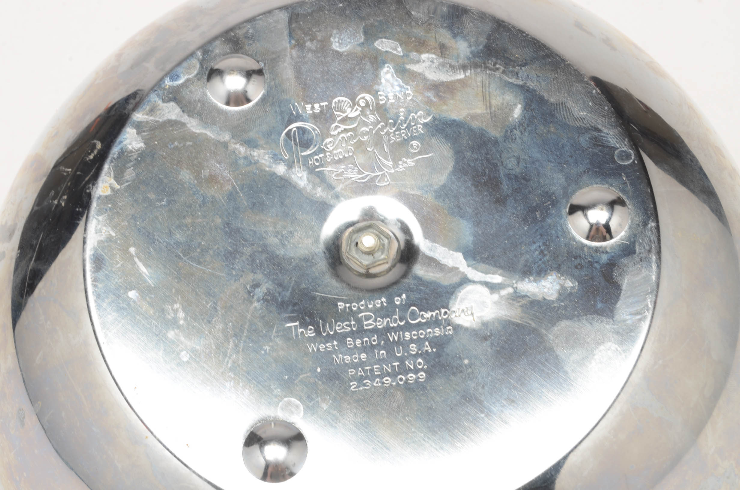 Mid-Century West Bend "Penguin" Hot and Cold Server and Vintage Ice Crusher