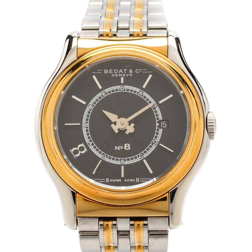 Bedat & Co "No. 8" Two-Tone Stainless Steel Wristwatch Model 850