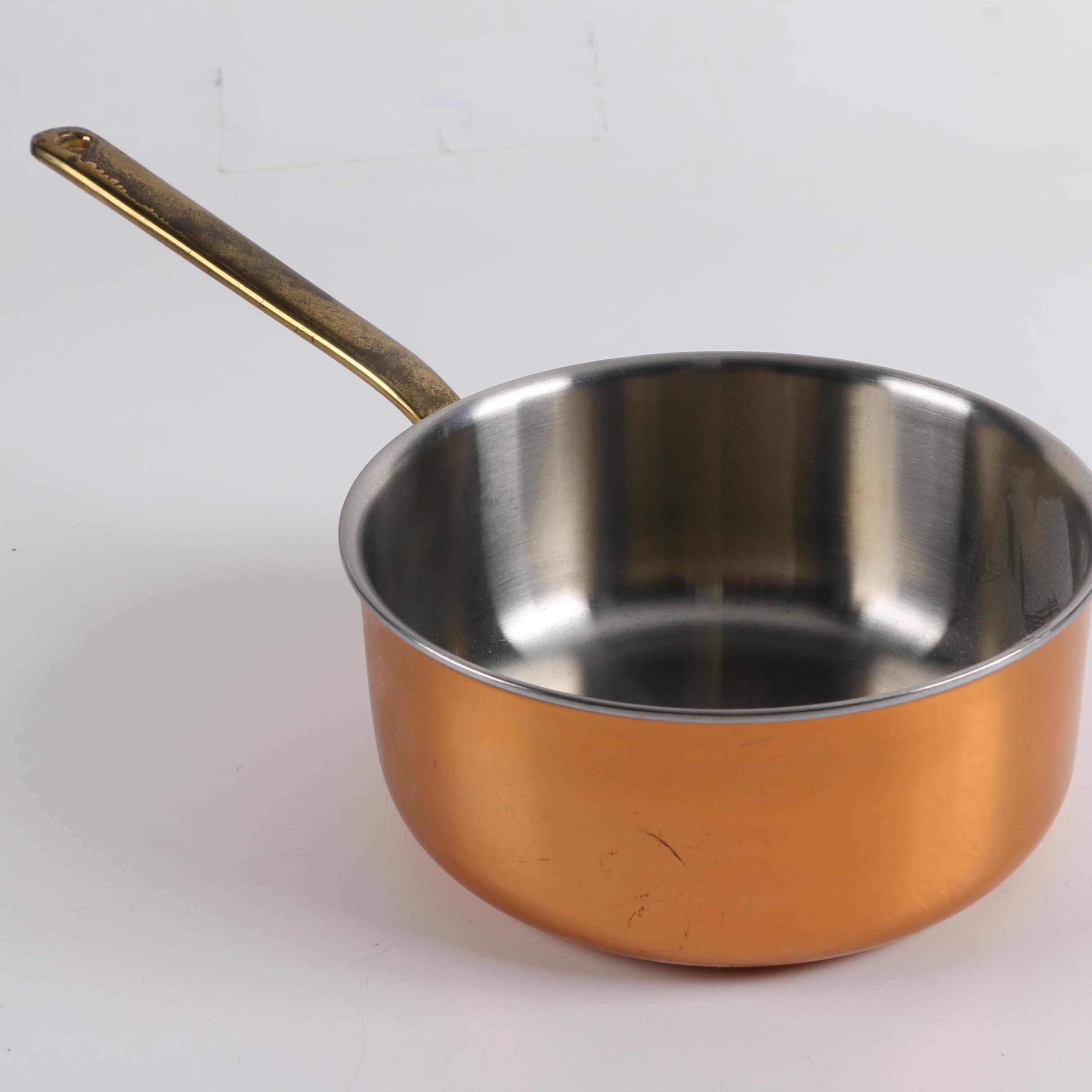 Vintage Spring Culinox Copper and Stainless Steel Pots and Pans