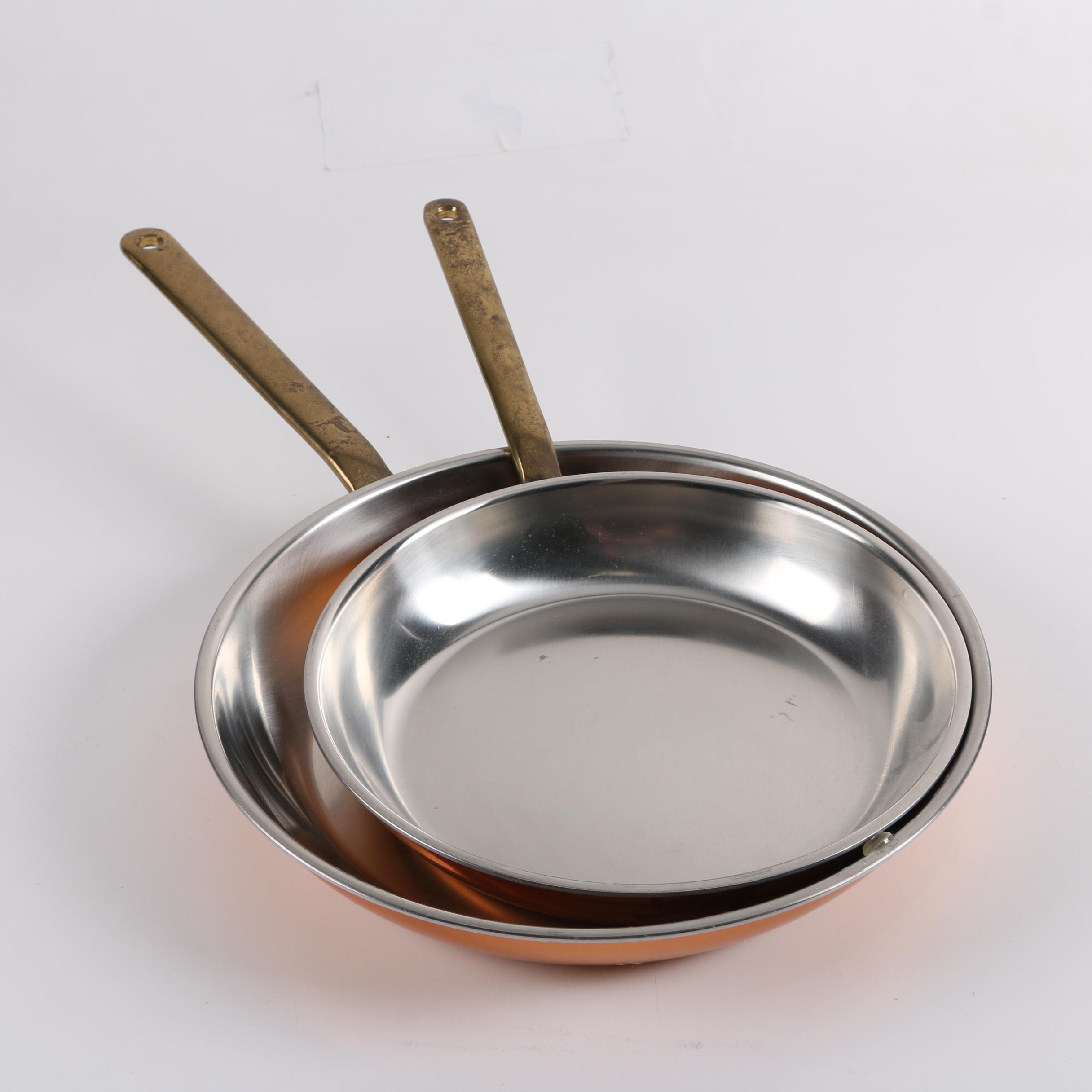 Vintage Spring Culinox Copper and Stainless Steel Pots and Pans