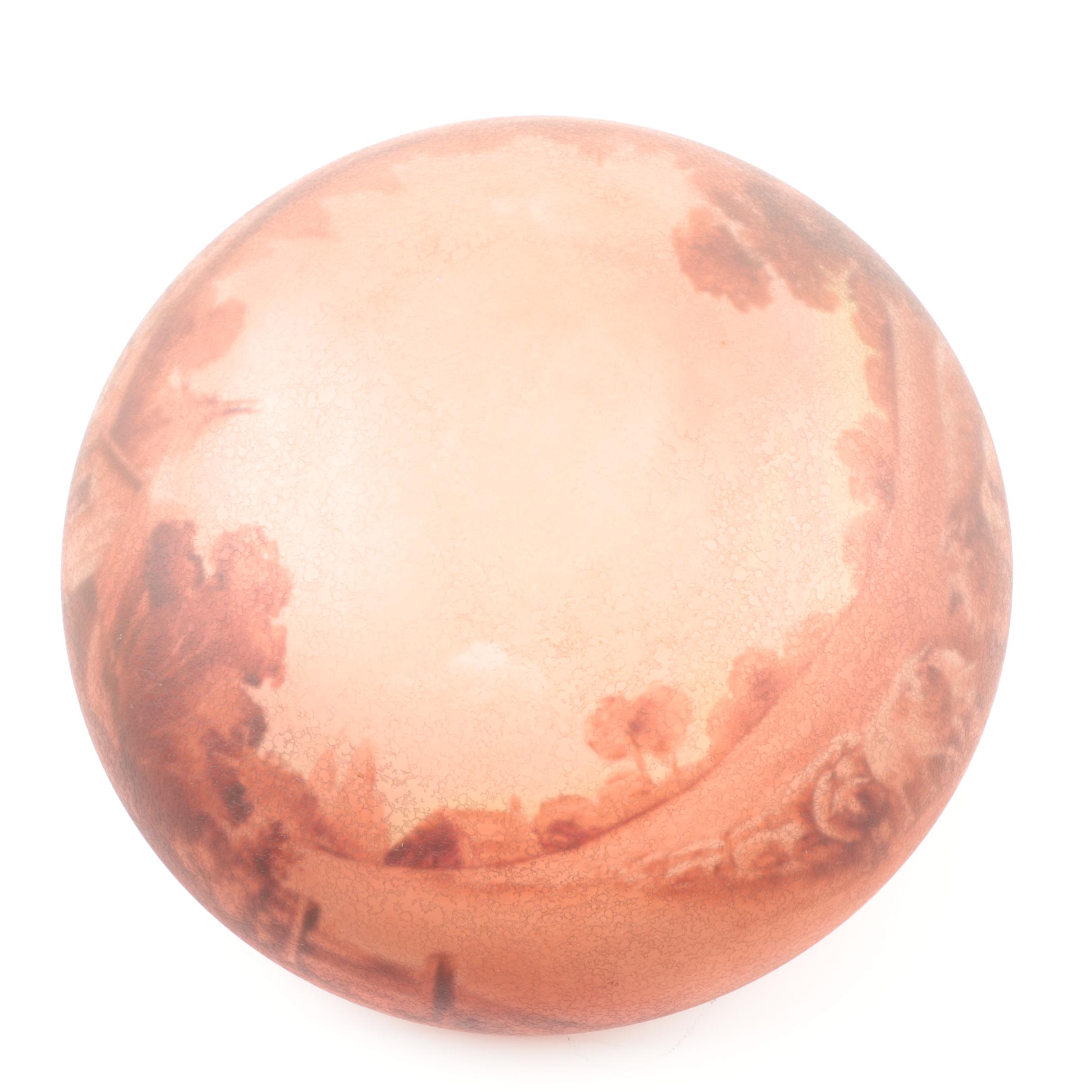 Pairpoint Table Lamp with Reverse Painted Glass Shade and Planter Base