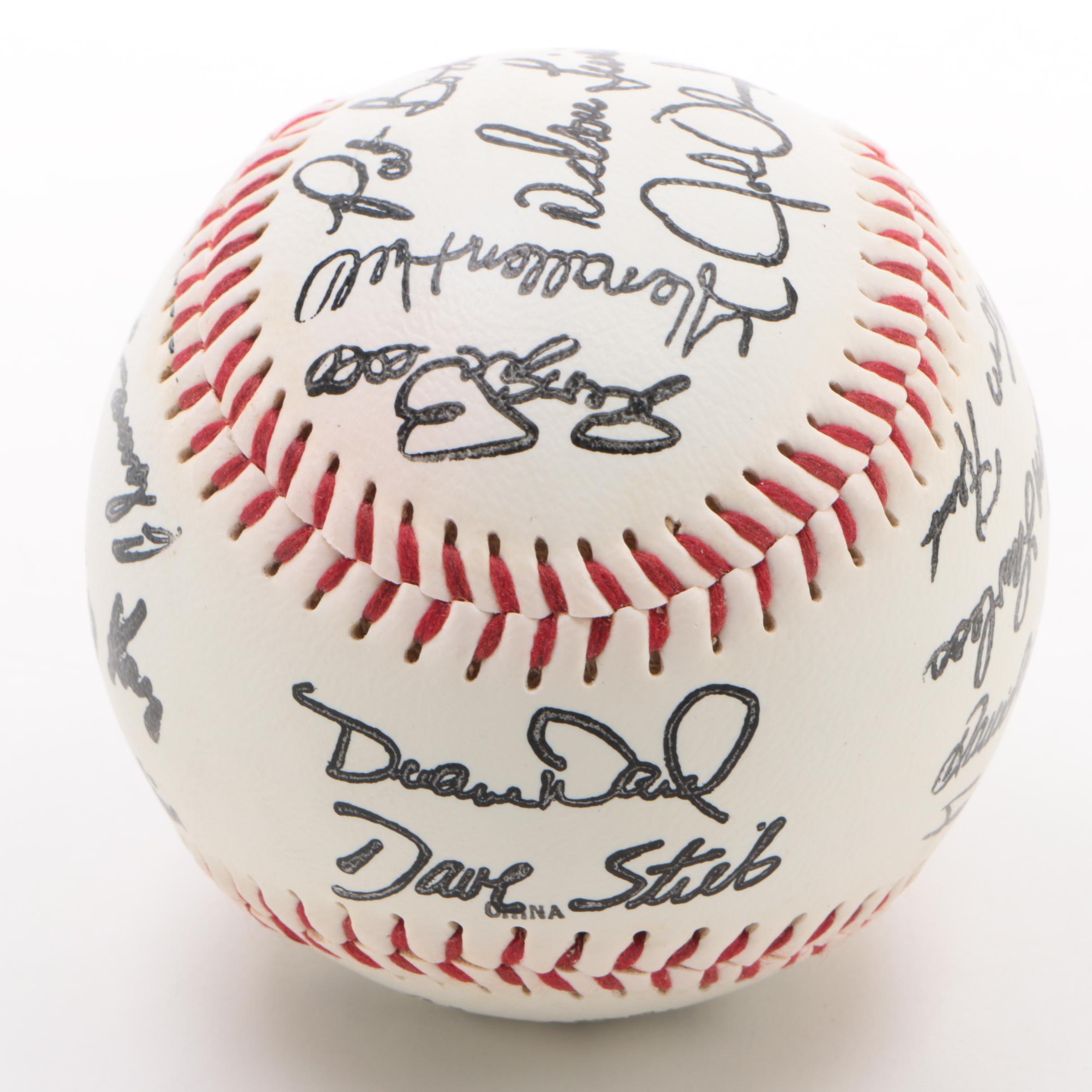 1990s Toronto Blue Jays Baseball With Printed Signatures