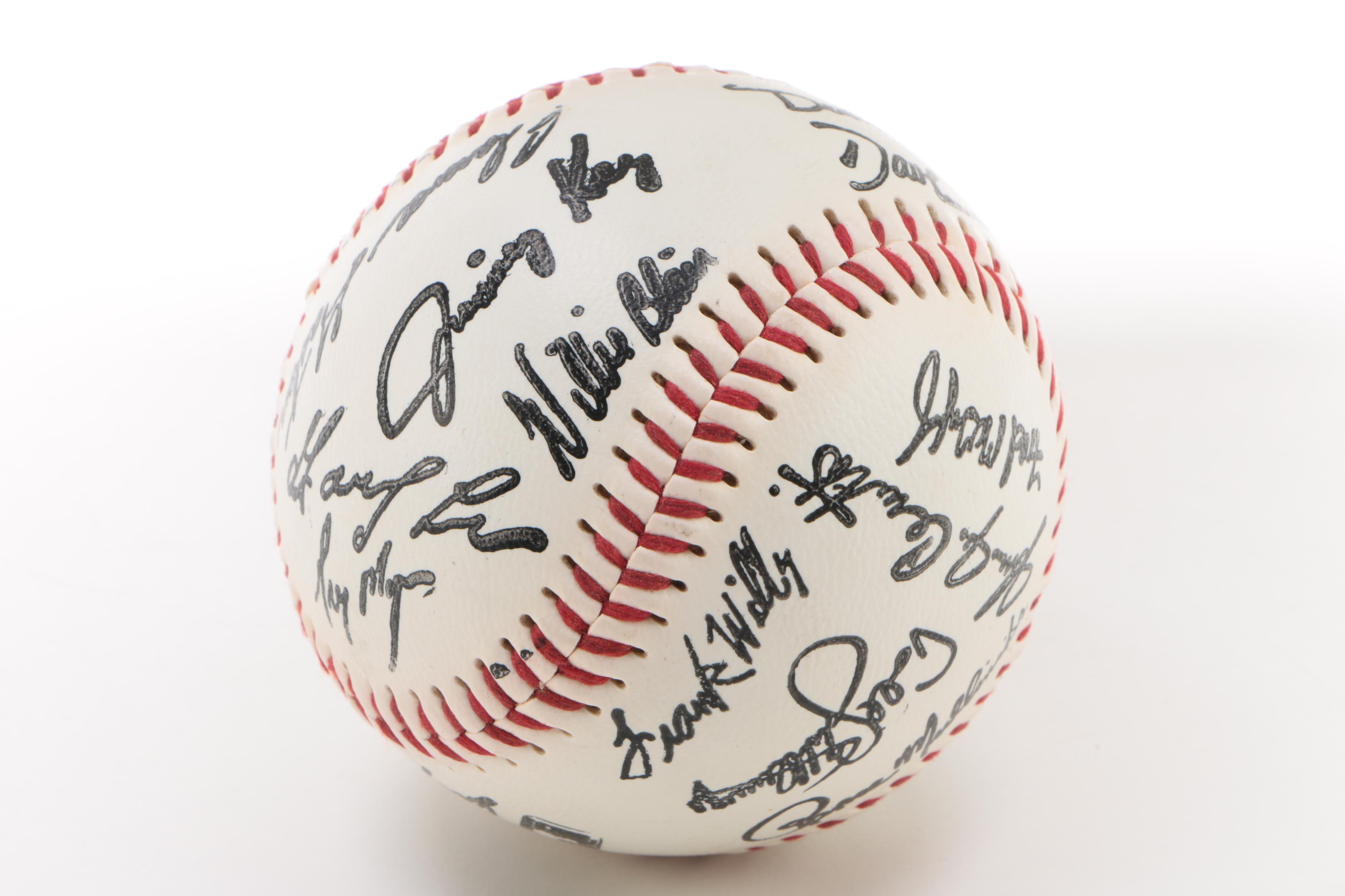 1990s Toronto Blue Jays Baseball With Printed Signatures