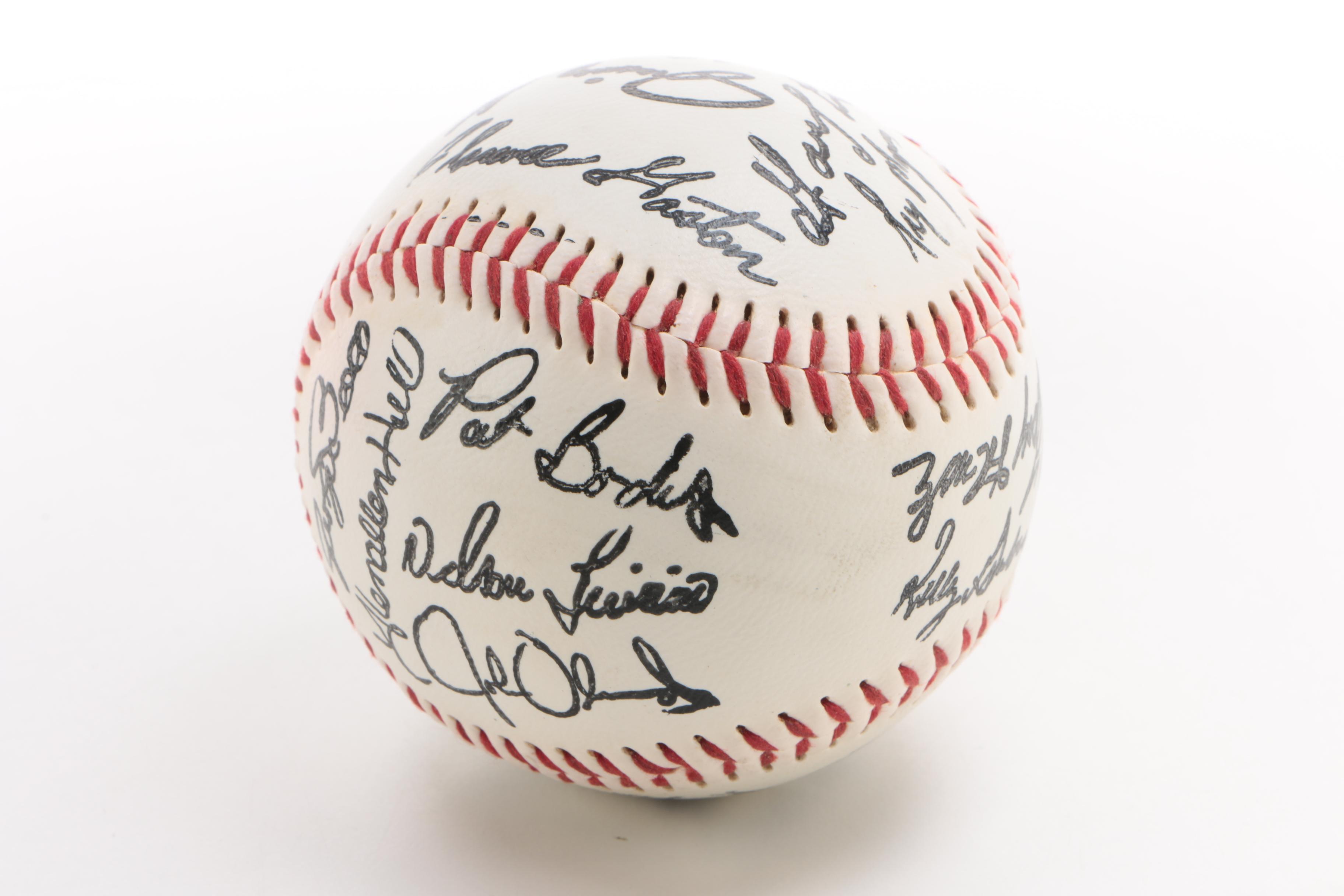 1990s Toronto Blue Jays Baseball With Printed Signatures