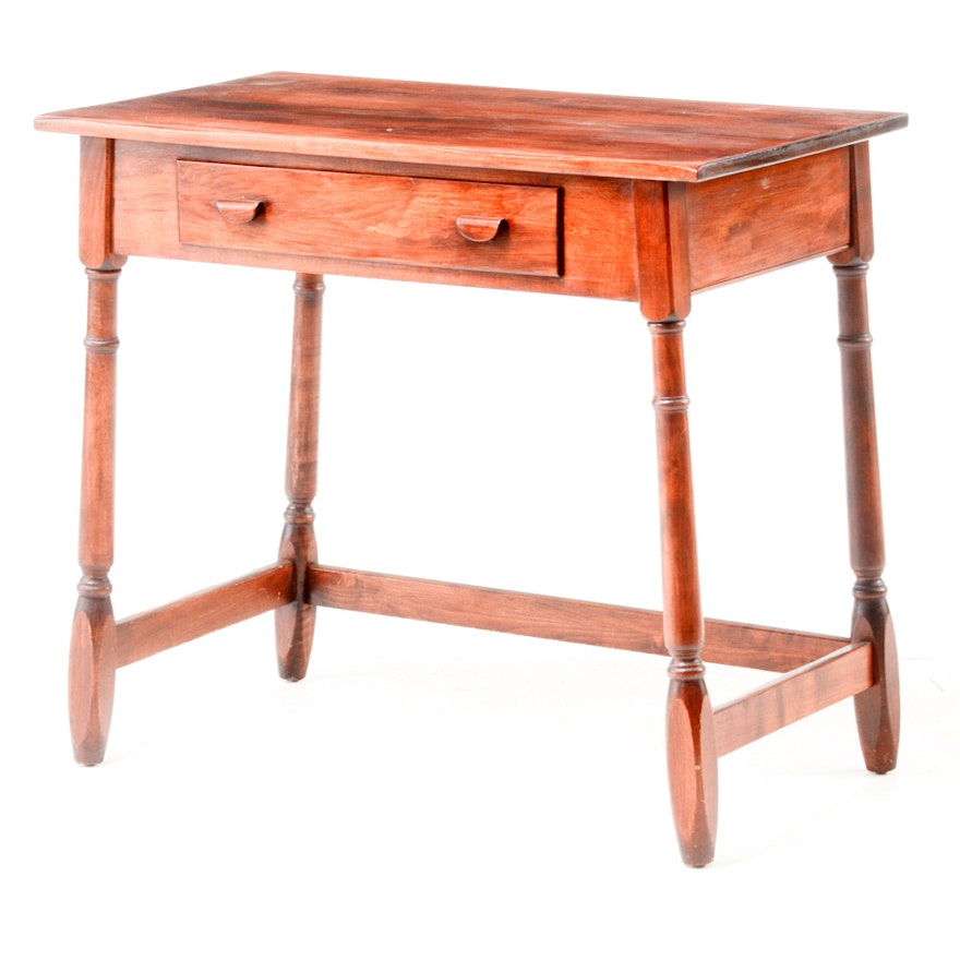 Vintage Country Style Walnut Accent Table