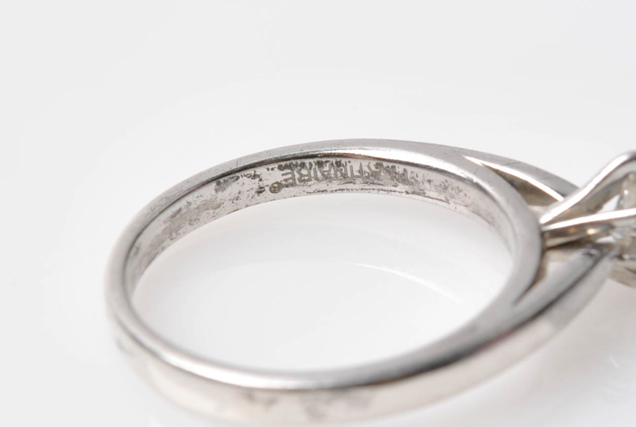 Platinaire Solitaire Marquise Diamond Ring