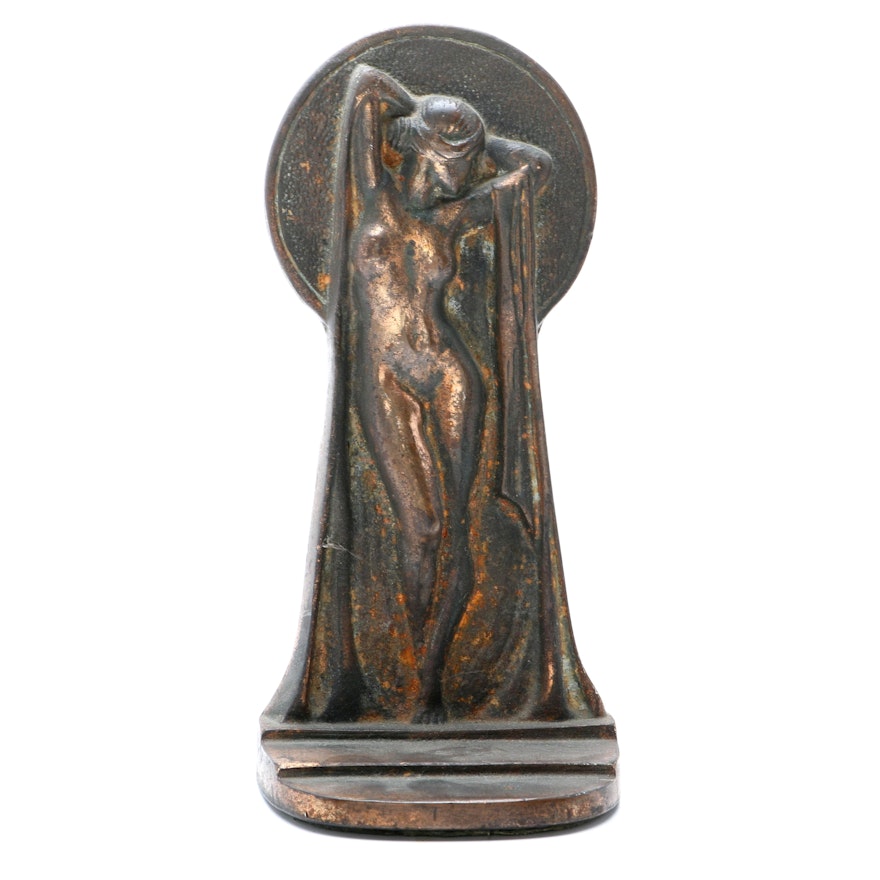 Cast-Iron Figural Bookend