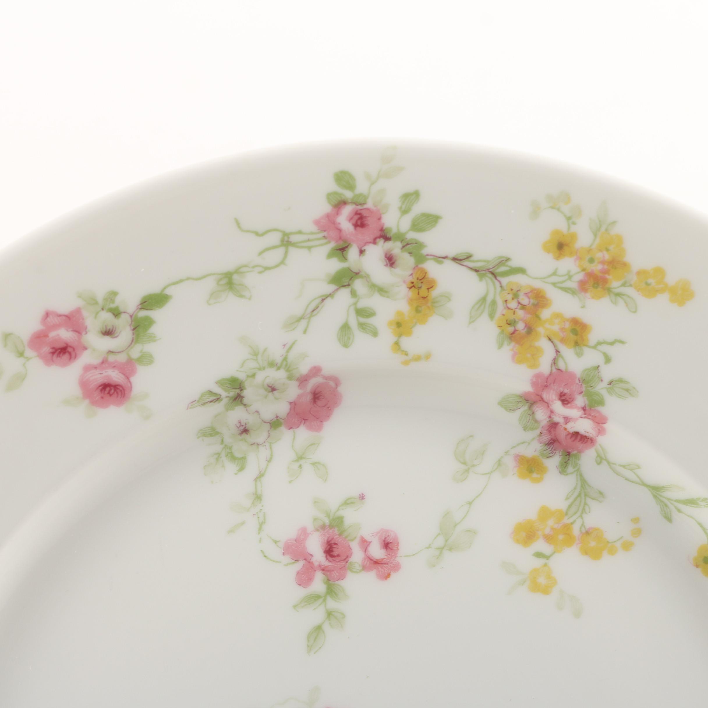 Vintage Haviland & Co. Limoges Old Abbey Porcelain Salad Plates