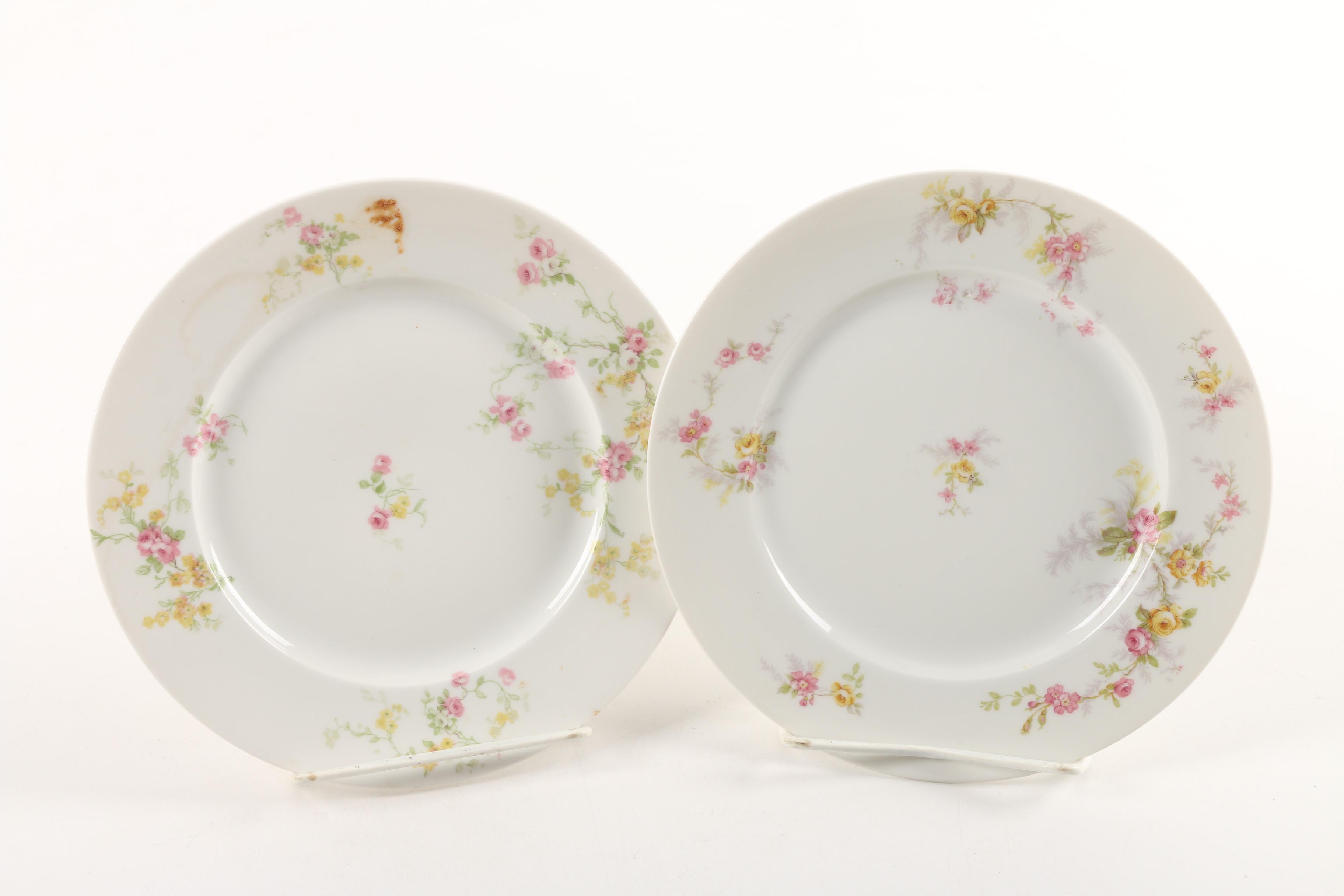 Vintage Haviland & Co. Limoges Old Abbey Porcelain Salad Plates
