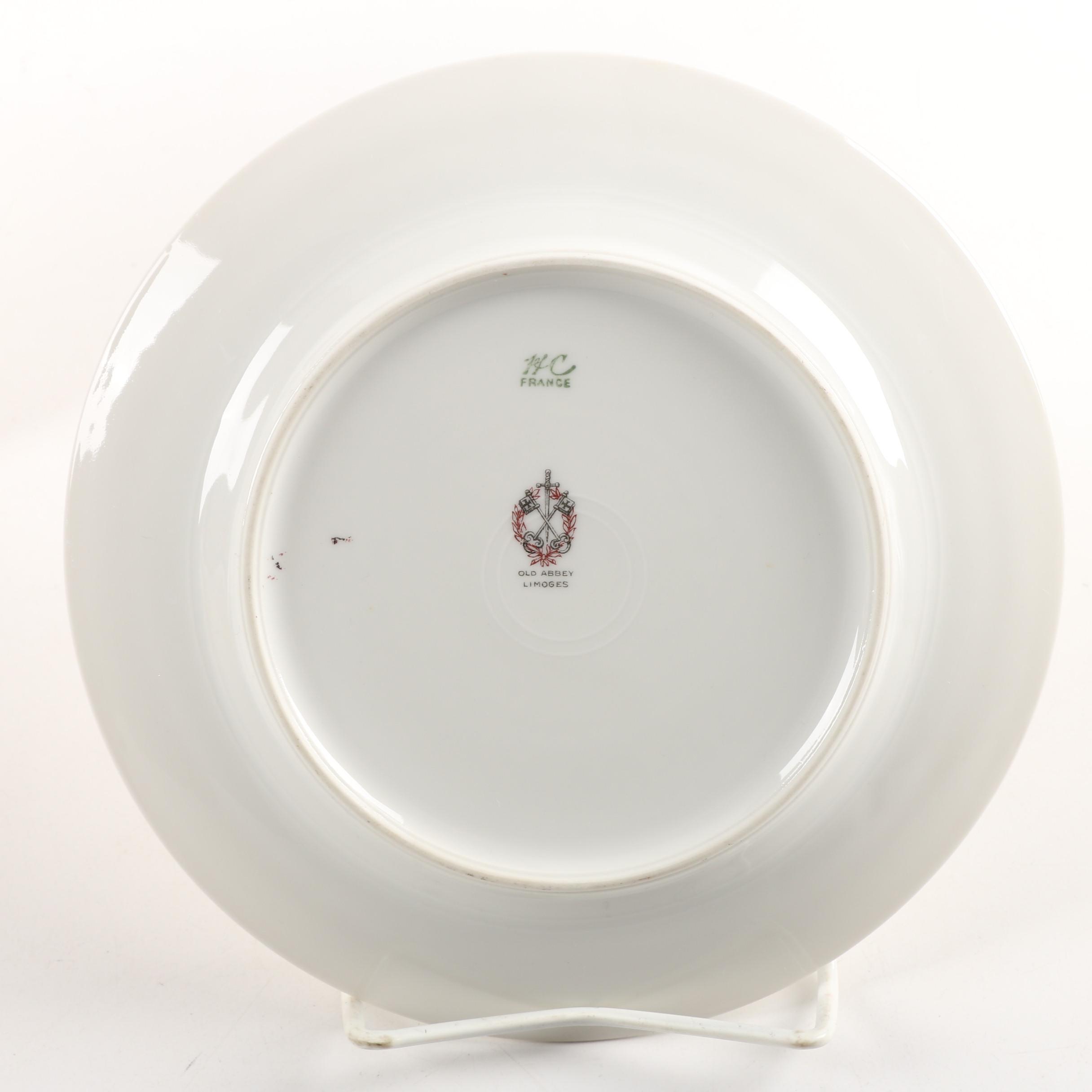 Vintage Haviland & Co. Limoges Old Abbey Porcelain Salad Plates