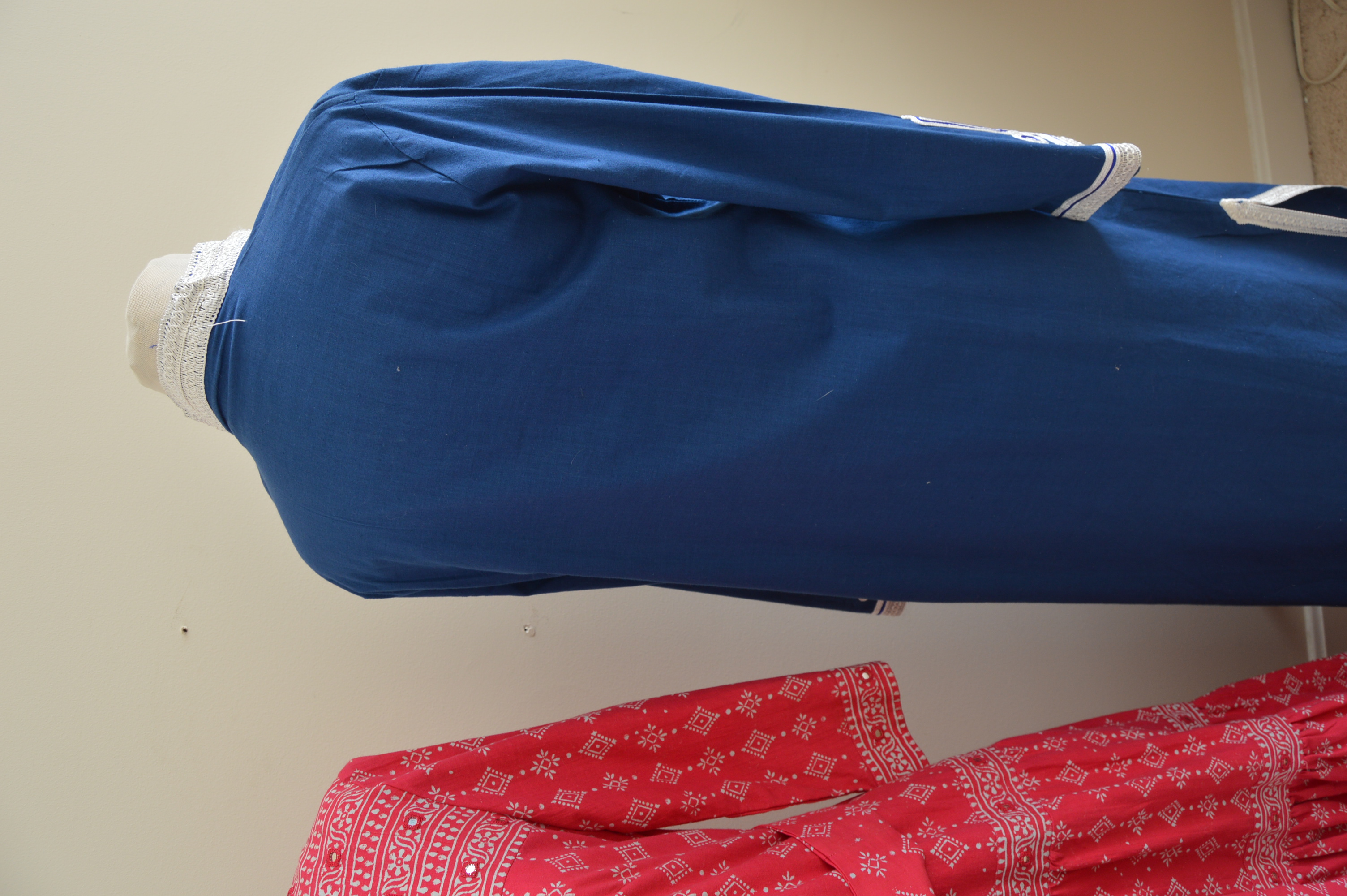 Vintage Saks Pakistani Mirrored Maxi Dress and I. Magnin Moroccan Caftan