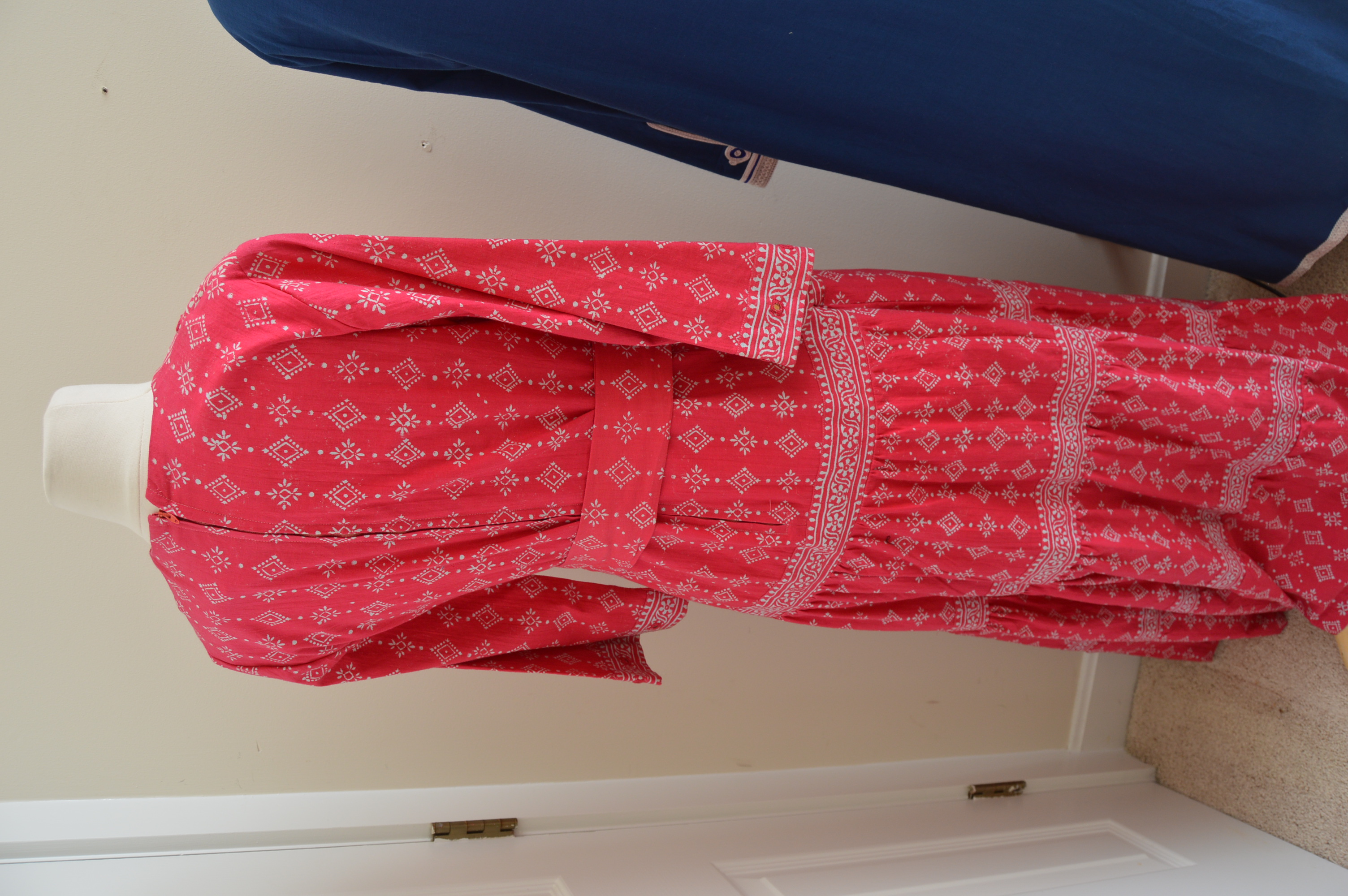 Vintage Saks Pakistani Mirrored Maxi Dress and I. Magnin Moroccan Caftan