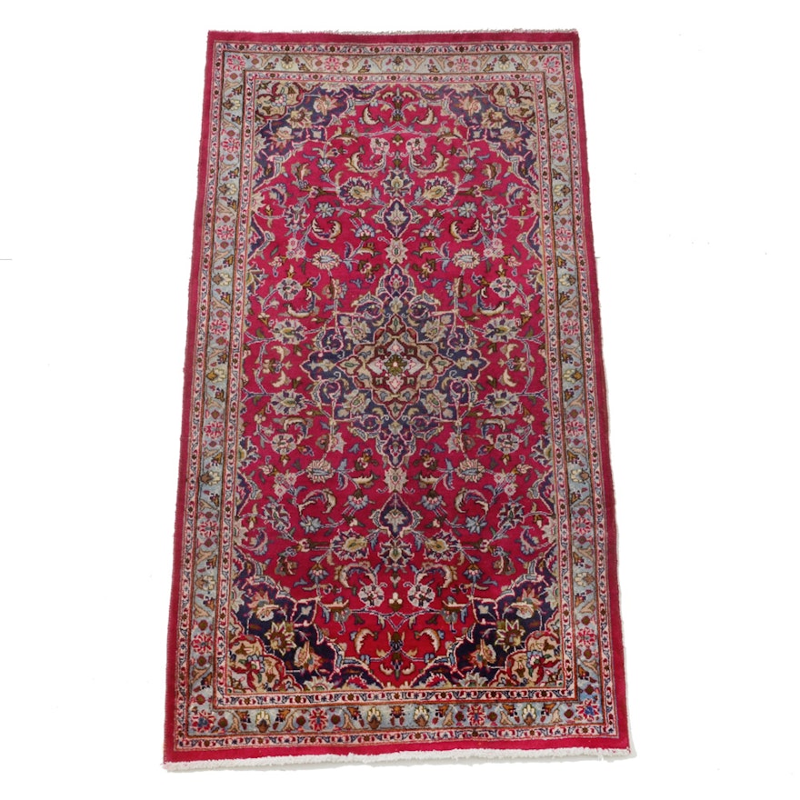 Hand-Knotted Persian Kashan Rug