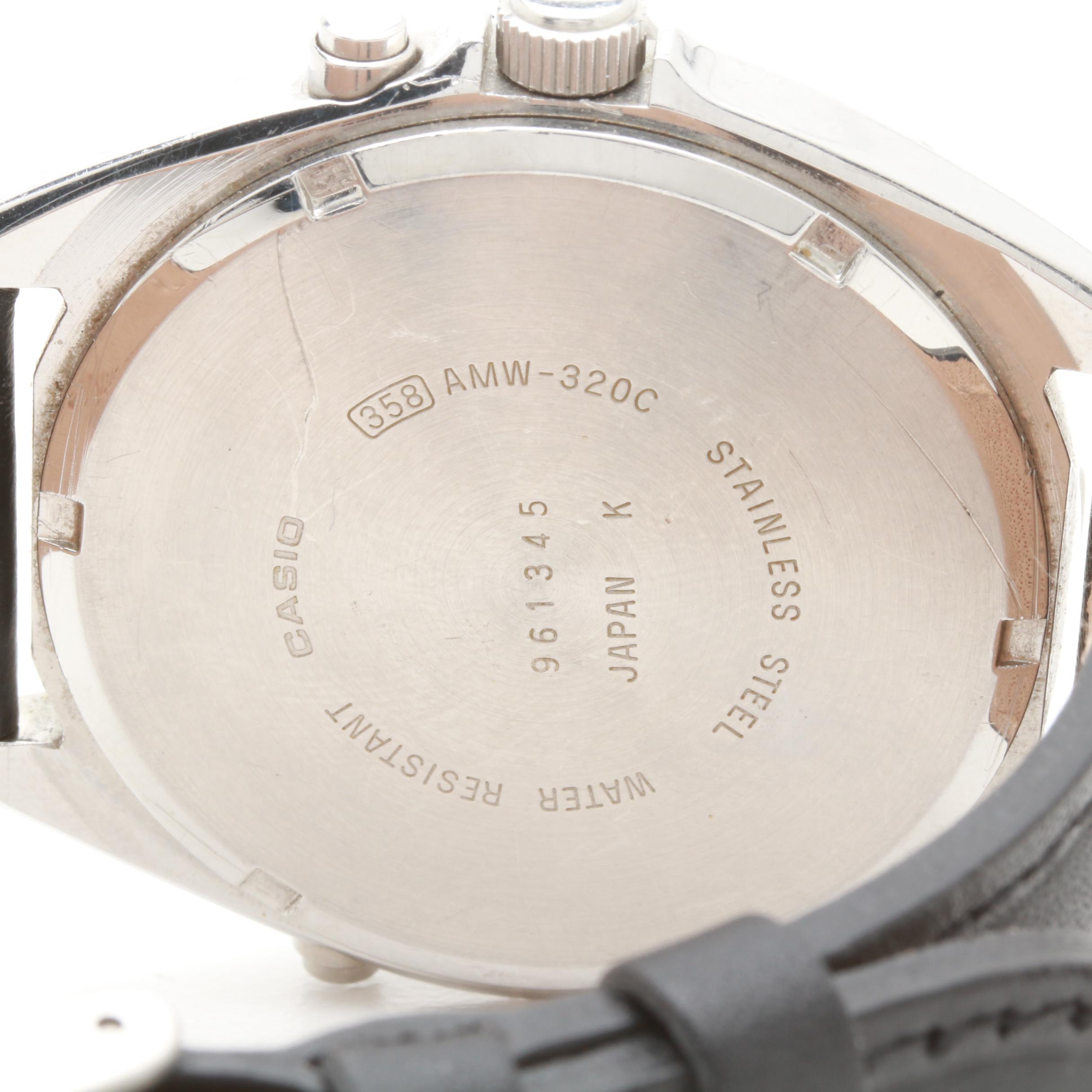 Casio Quartz Stainless Steel Digital and Analog Chronograph Watch