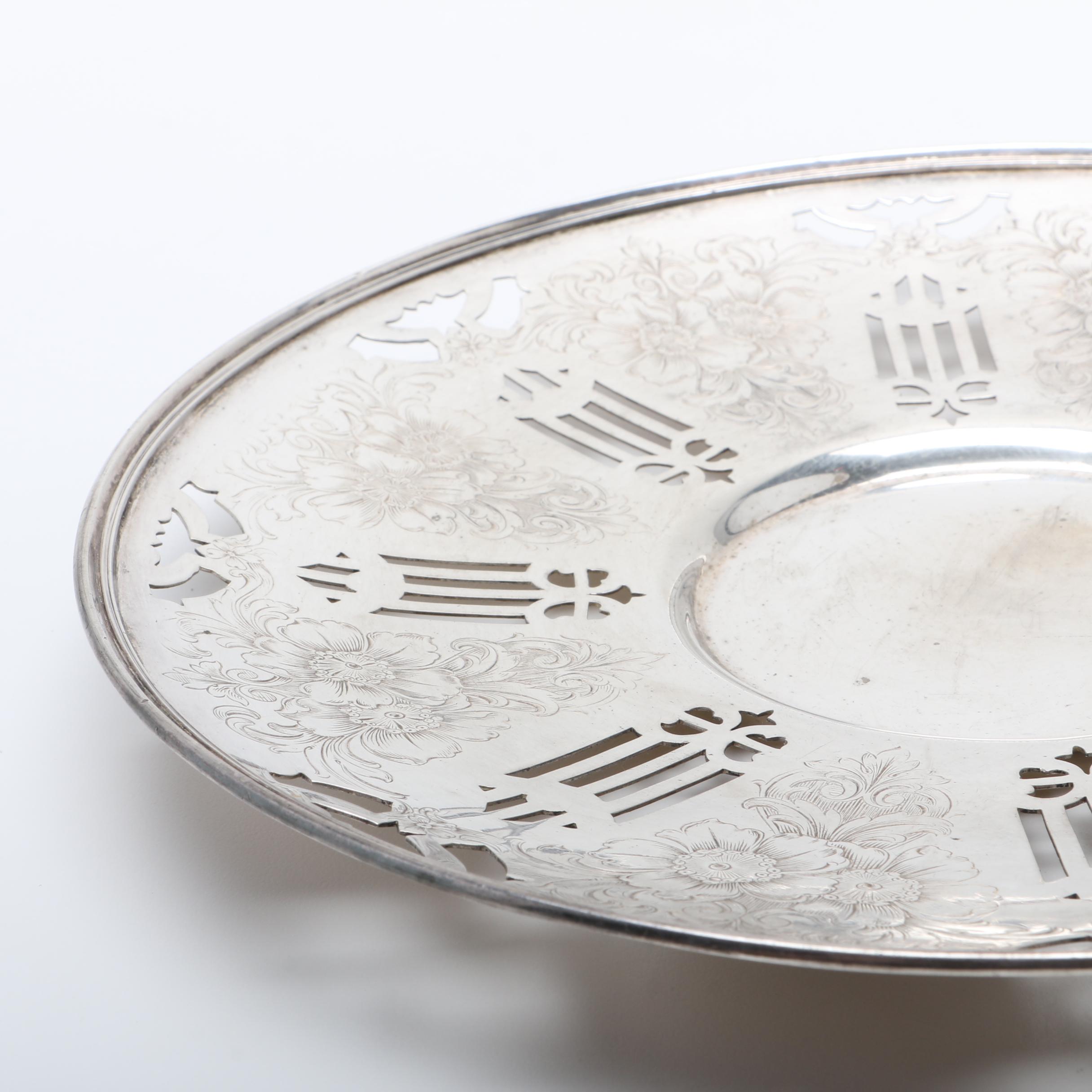 Pairpoint Silver Plate Reticulated Plates