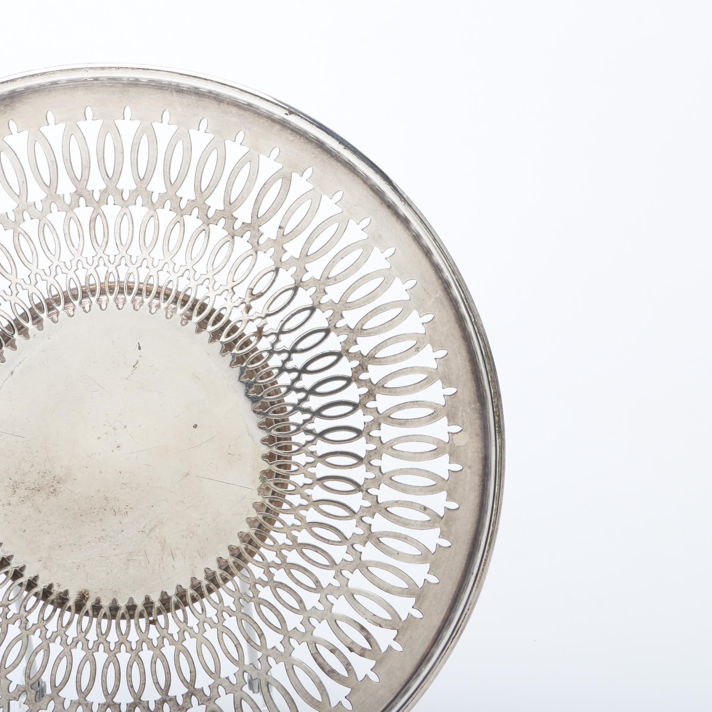 Pairpoint Silver Plate Reticulated Plates