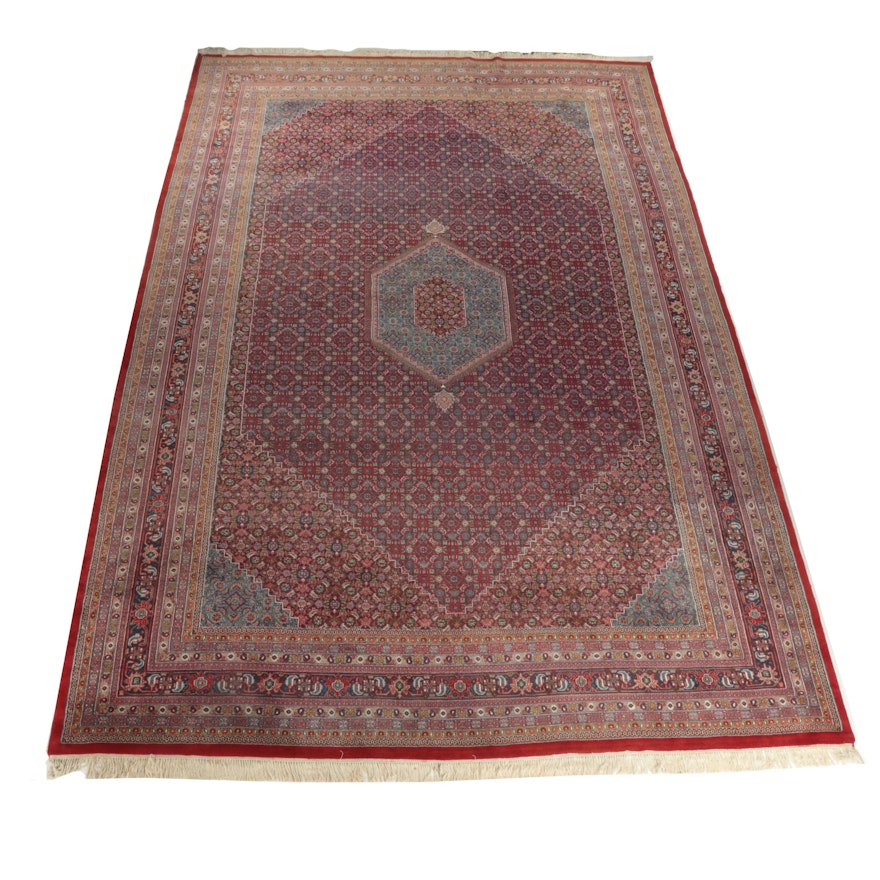 Hand-Knotted Indo-Bijar Wool Palace Size Rug