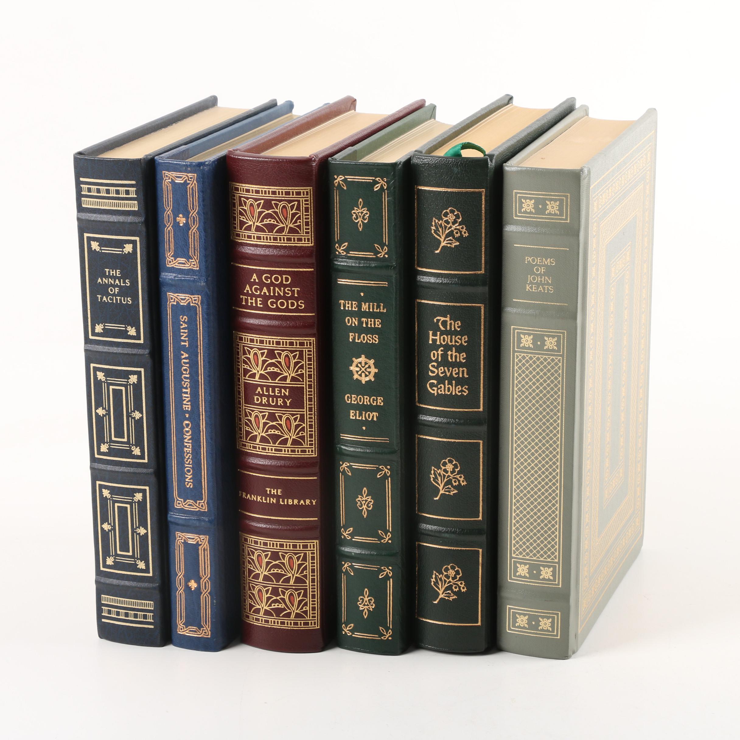 Franklin Library Books Including Keats, Eliot and Saint Augustine