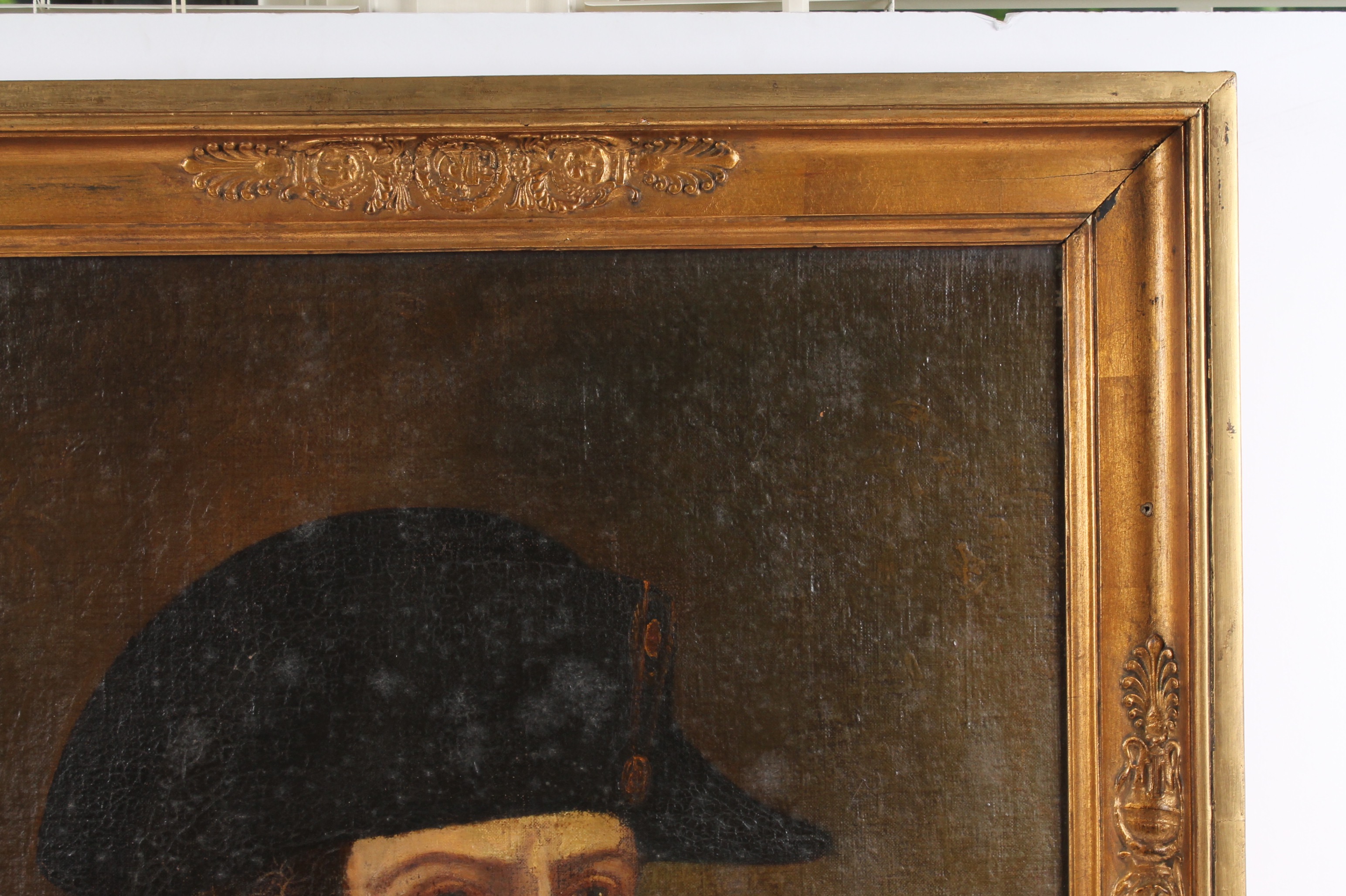 Antique Napoleonic Oil Portrait Painting on Canvas