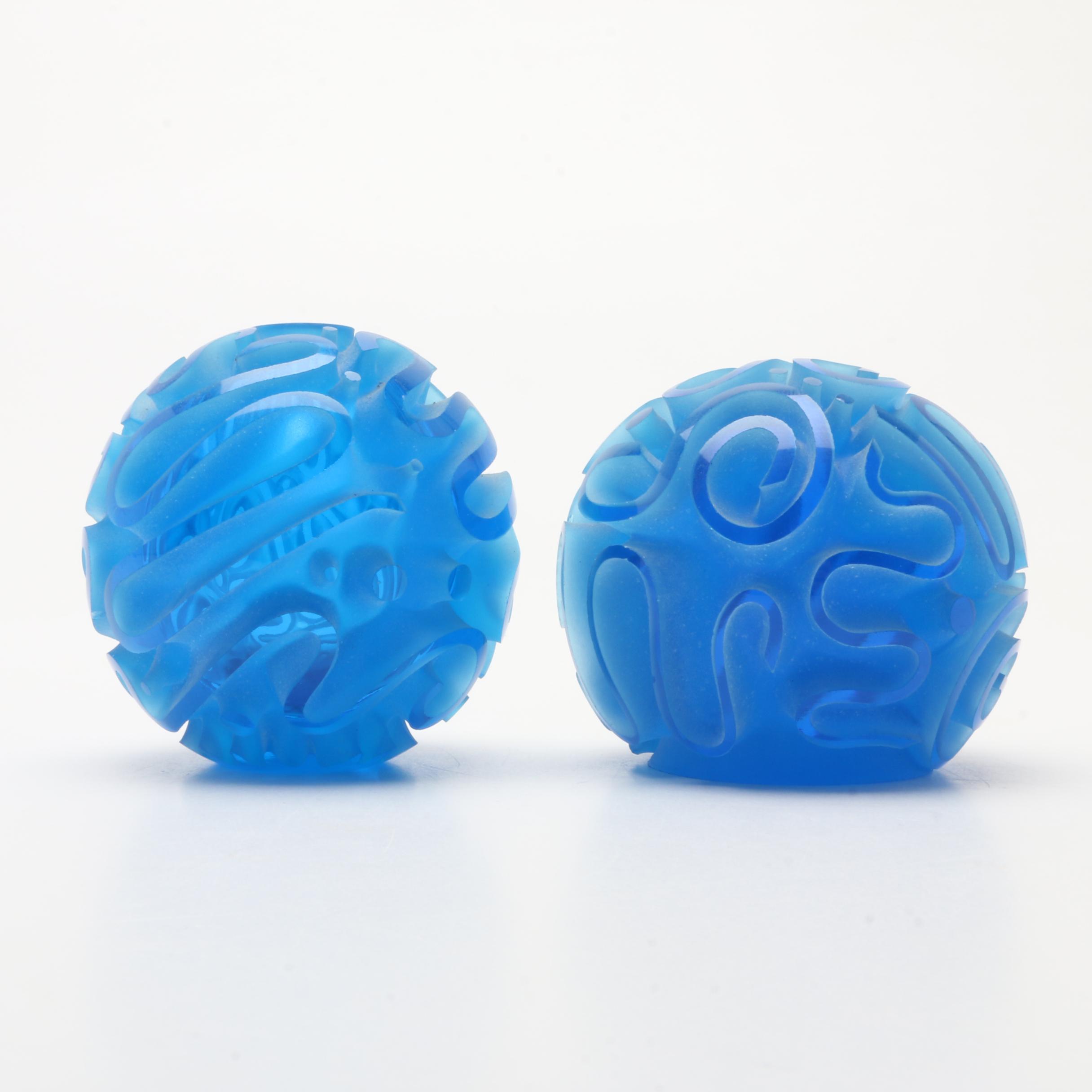 Two Sylvia Fama Art Glass Sculptural Paperweights