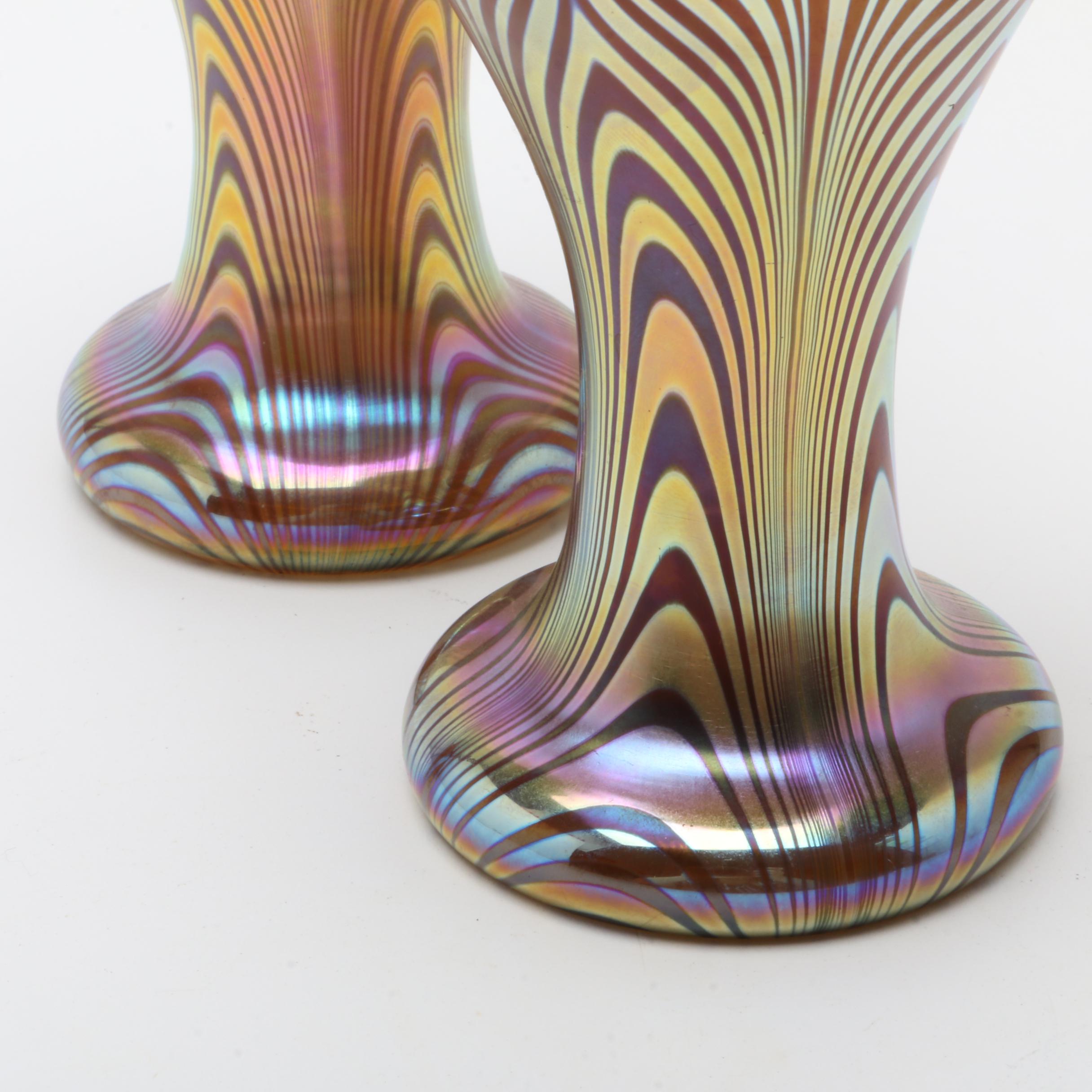 Stuart Abelman Art Glass Oil Lamps