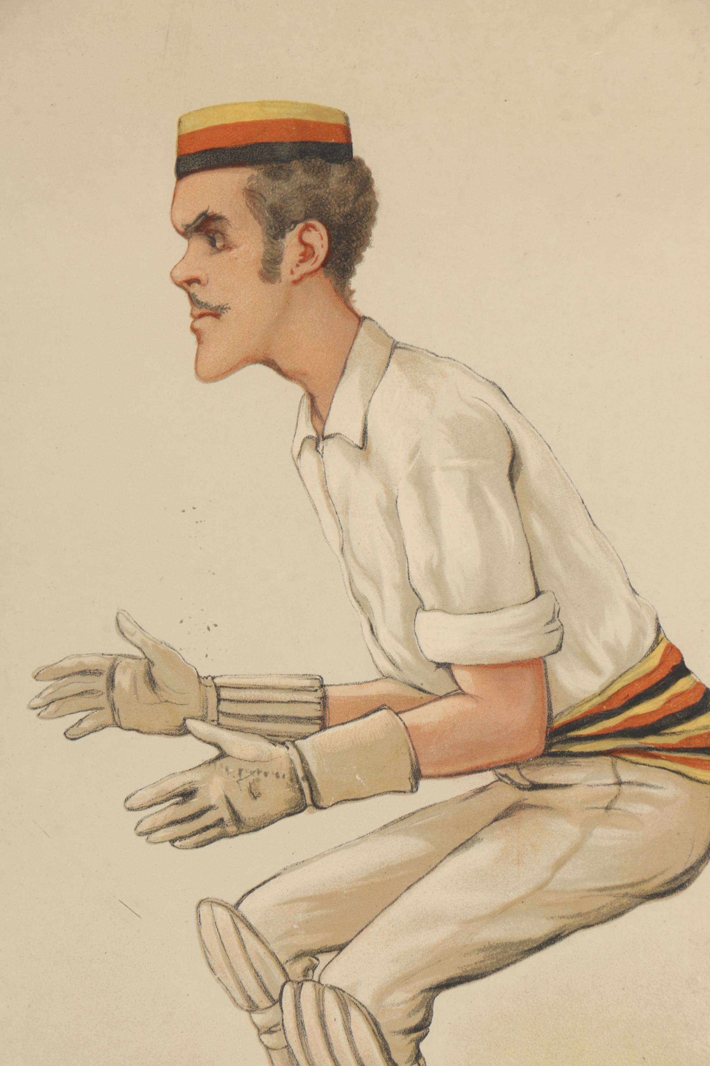 1880s Vanity Fair Chromolithographs of Cricket Players