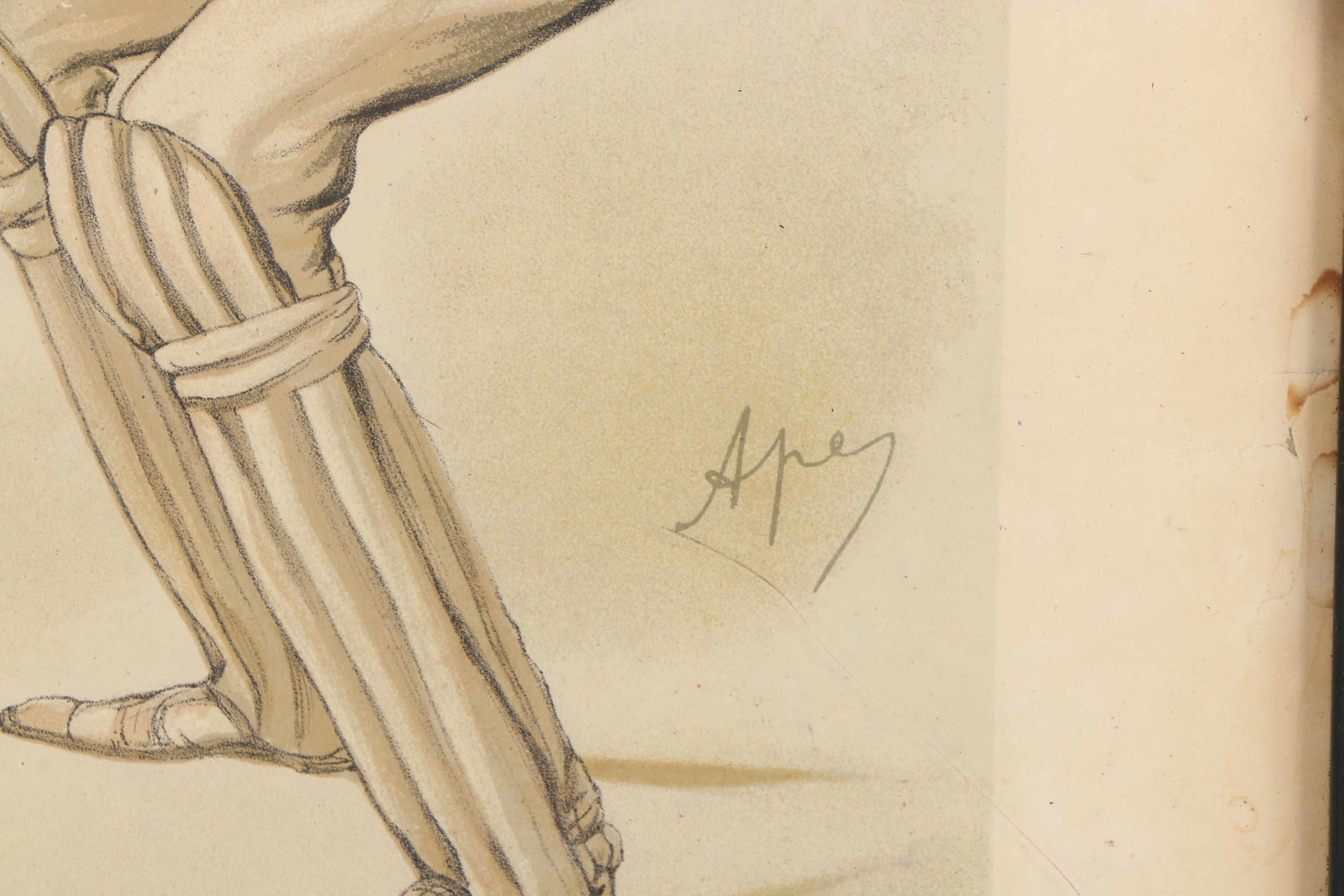 1880s Vanity Fair Chromolithographs of Cricket Players