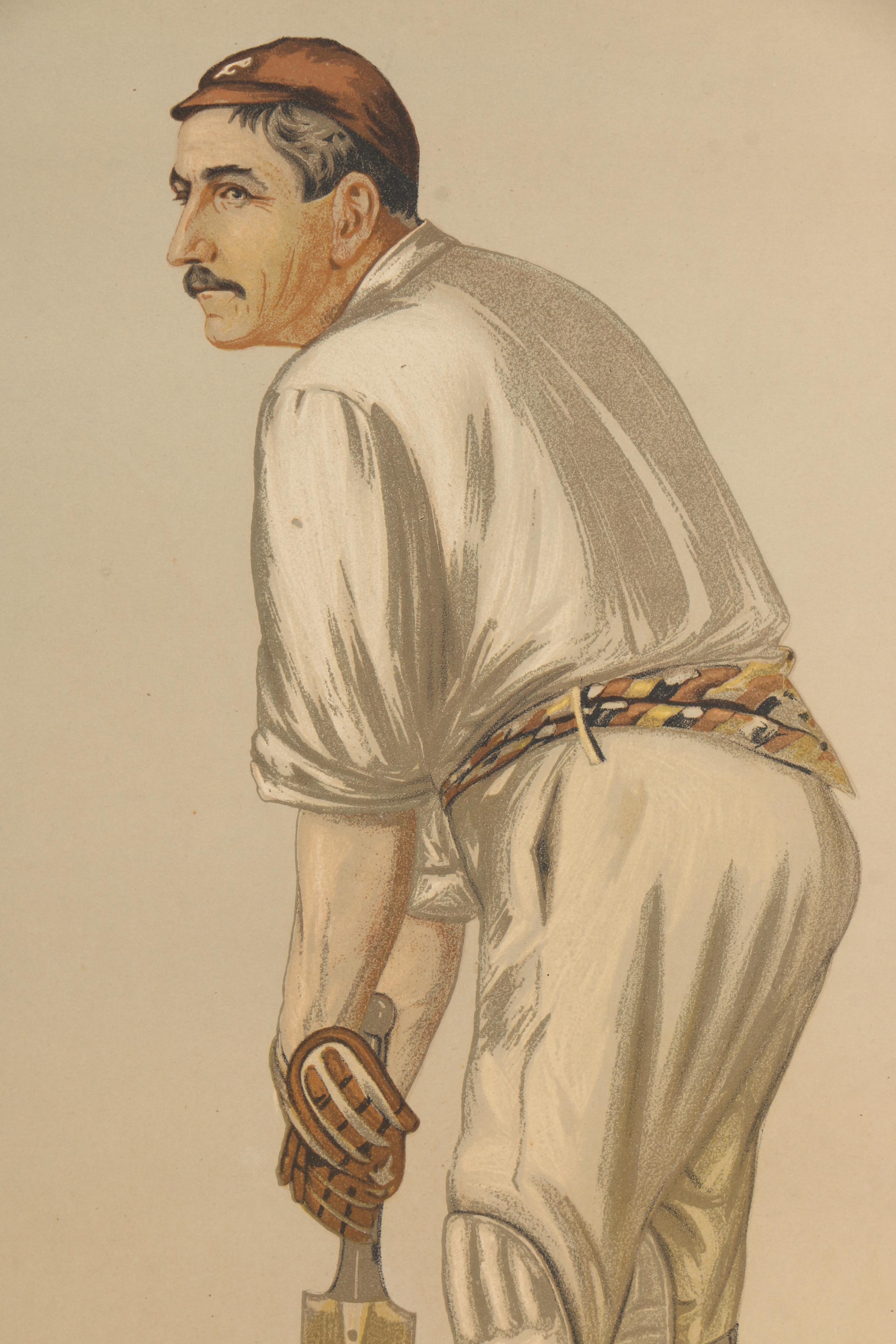 1880s Vanity Fair Chromolithographs of Cricket Players