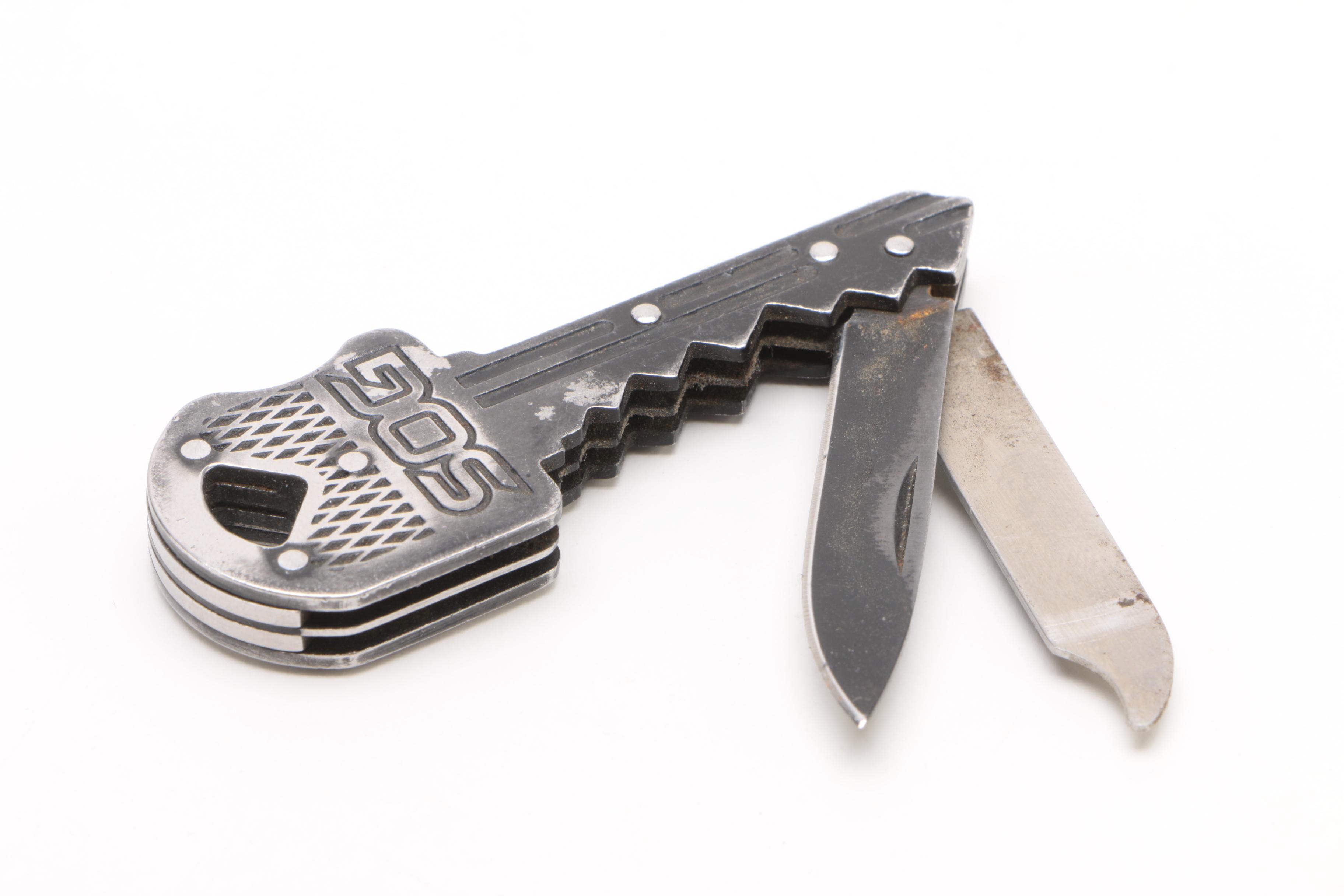SOG Metal Key Shaped Pocket Knife