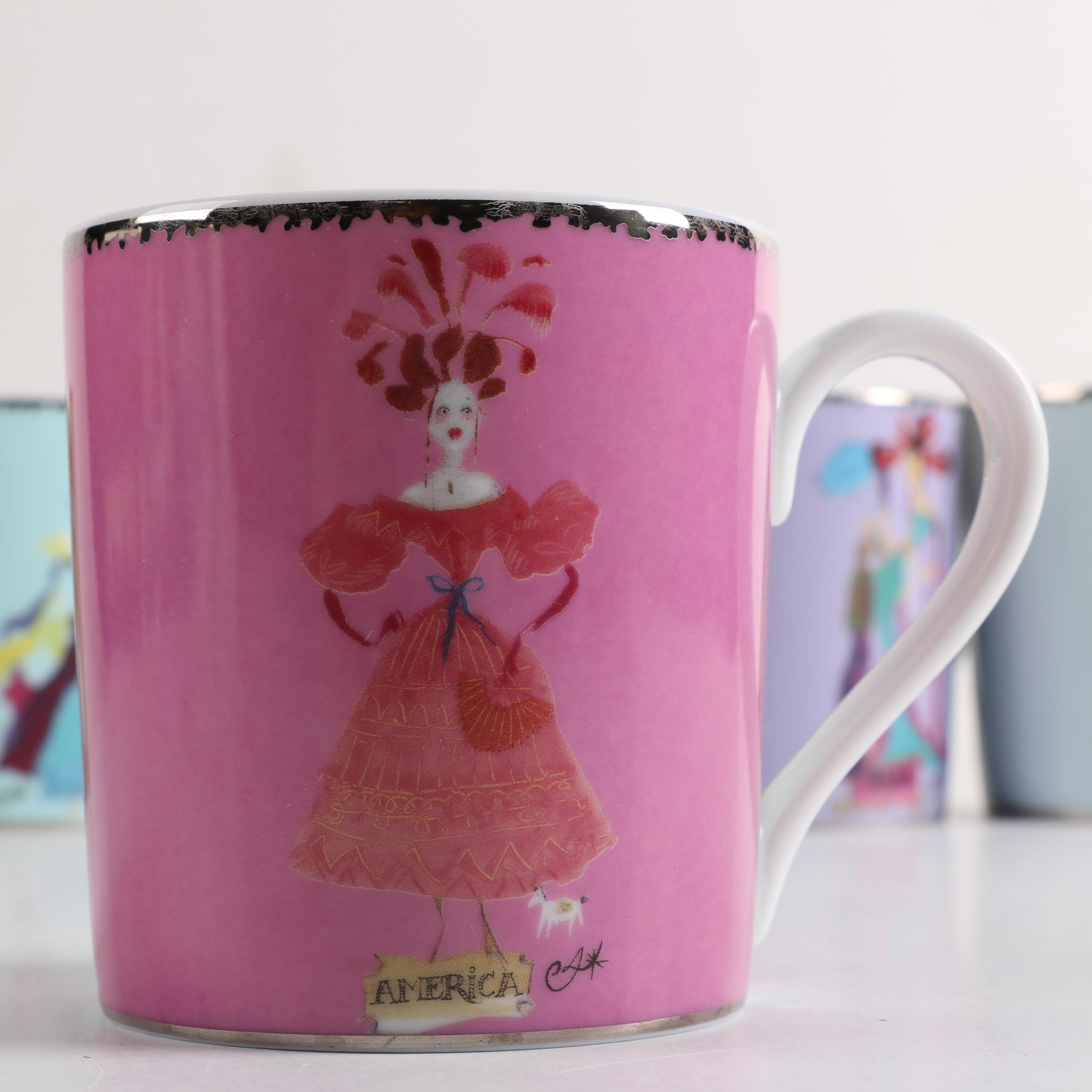 Christian Lacroix "Five Continents" Porcelain Mugs and Dishes