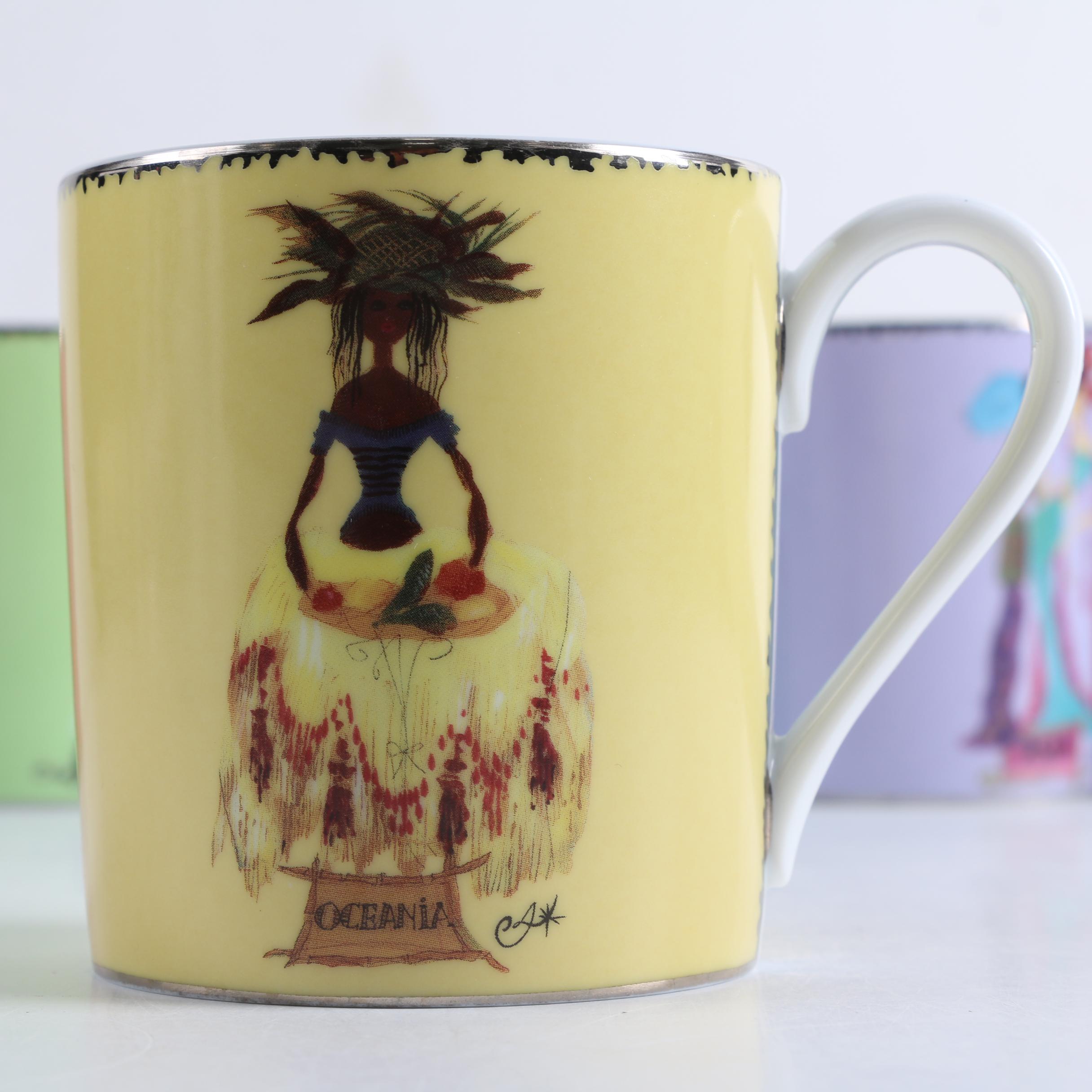 Christian Lacroix "Five Continents" Porcelain Mugs and Dishes