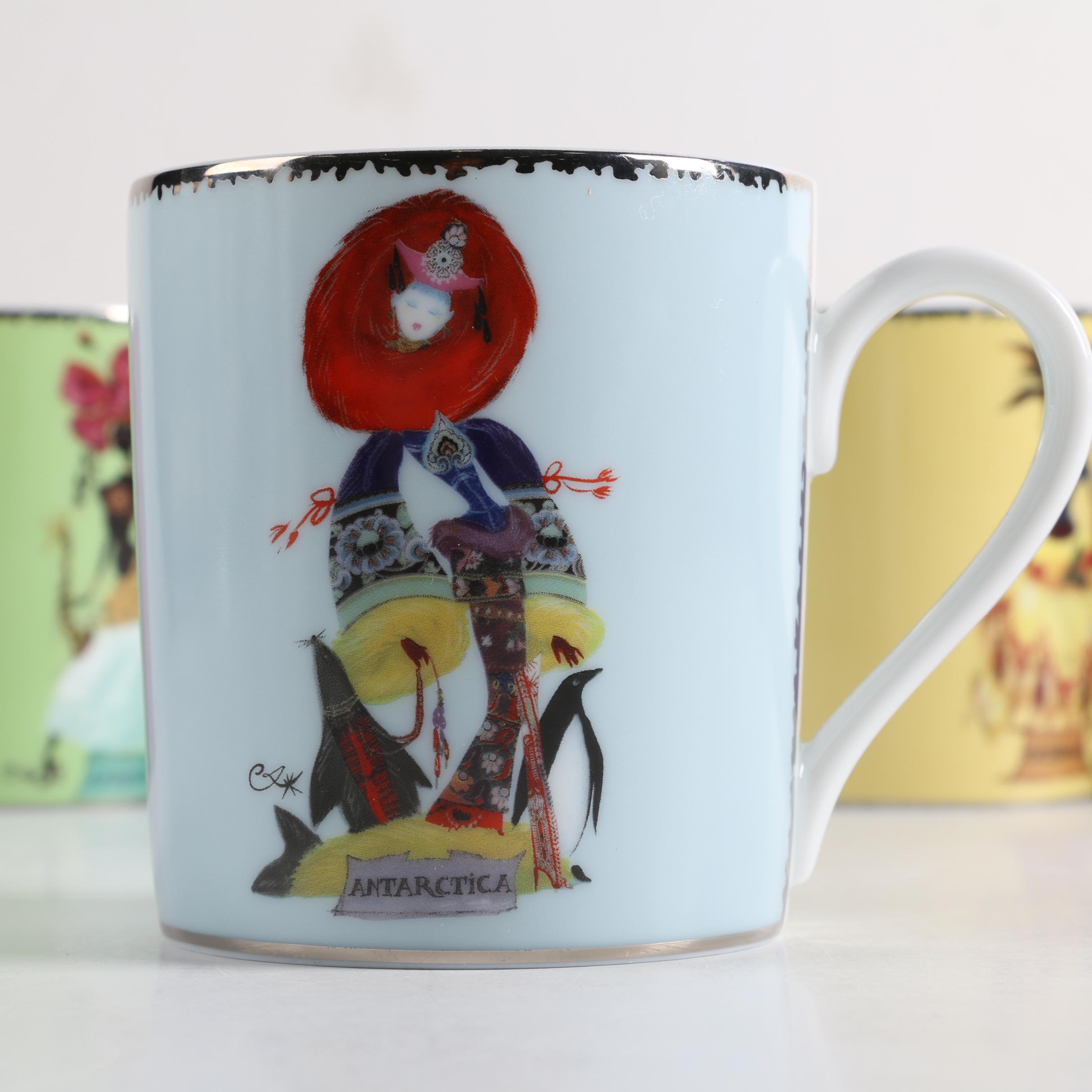 Christian Lacroix "Five Continents" Porcelain Mugs and Dishes