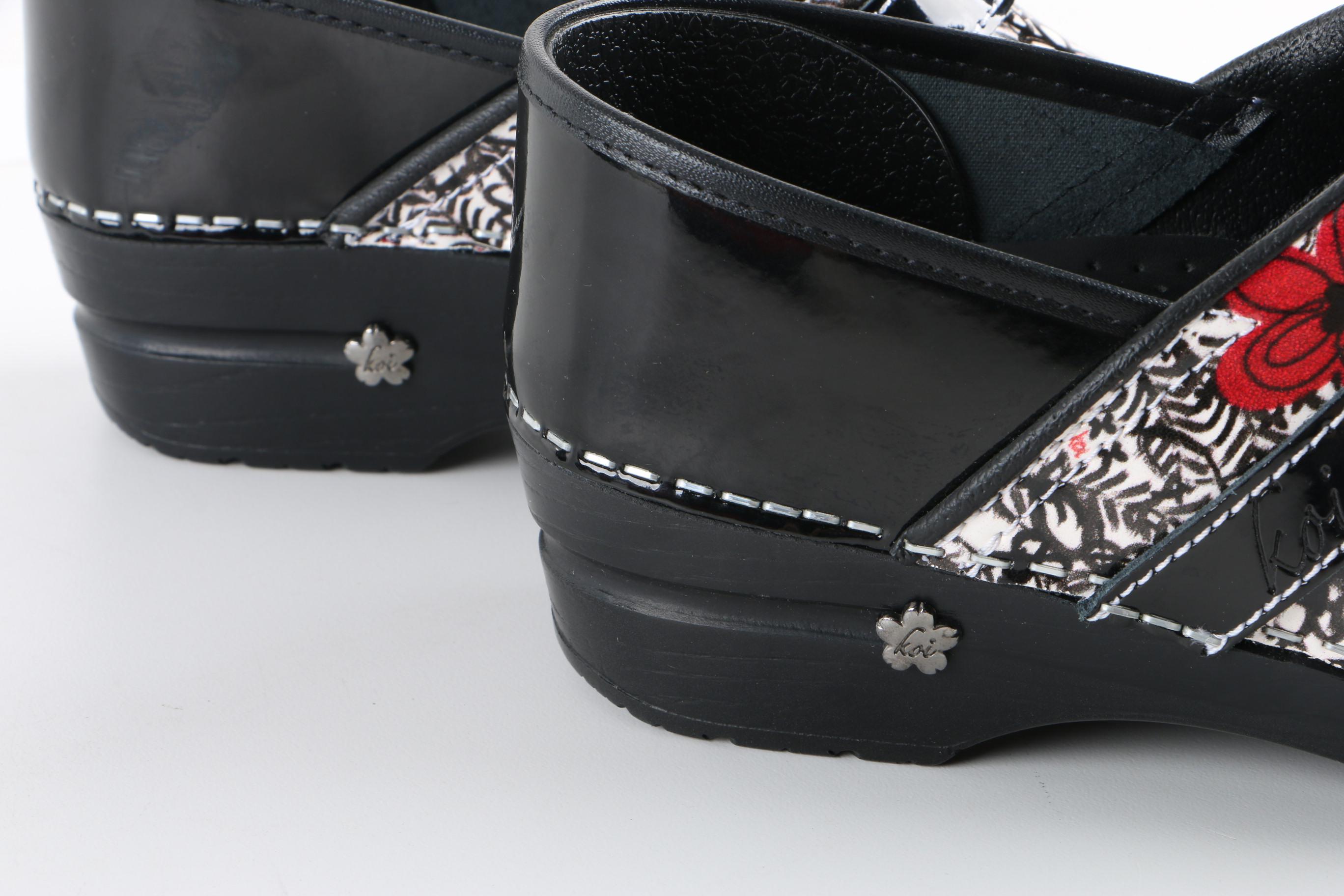 Sanita Patent Leather Clogs