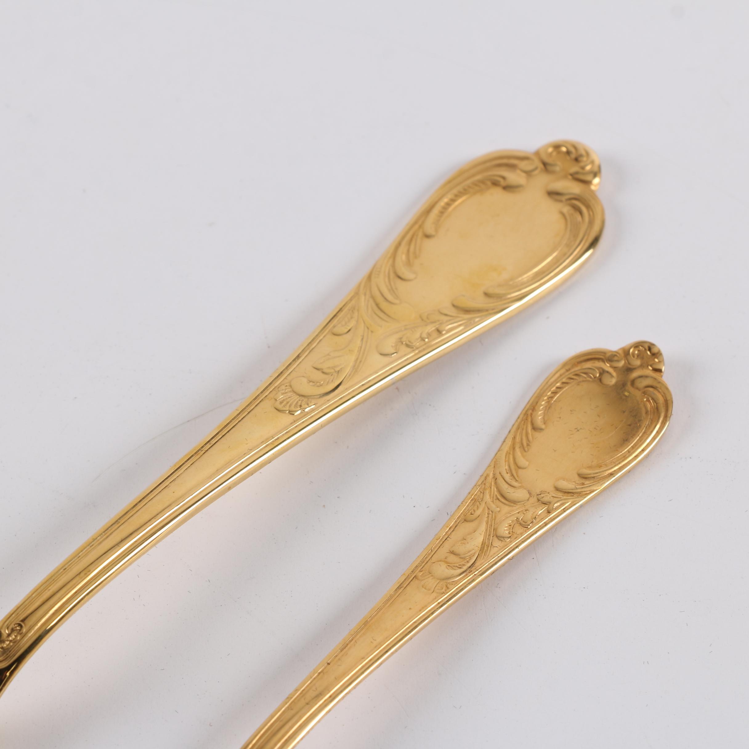 Vintage Solingen 23/24 Karat Gold Plated West German Flatware Set