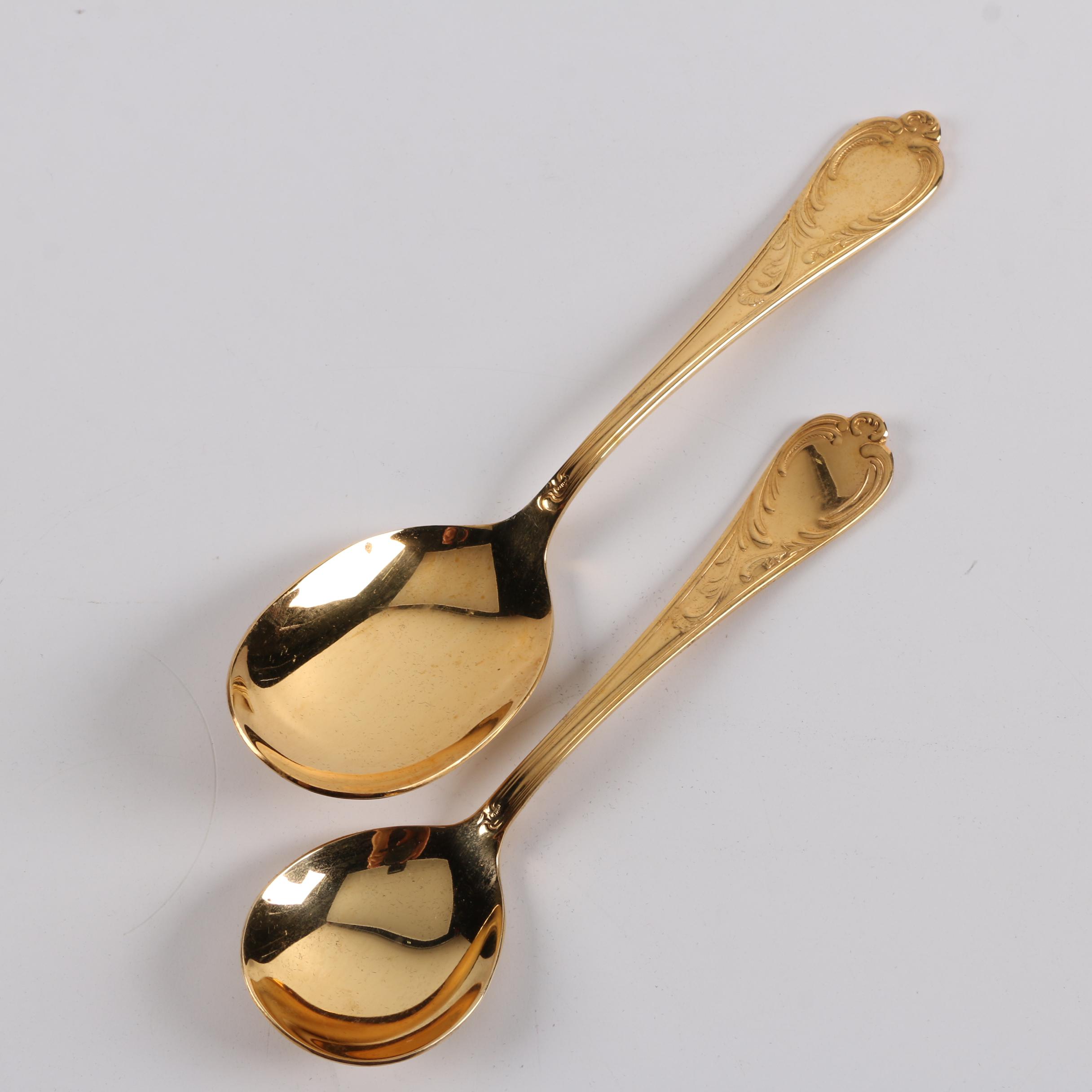 Vintage Solingen 23/24 Karat Gold Plated West German Flatware Set