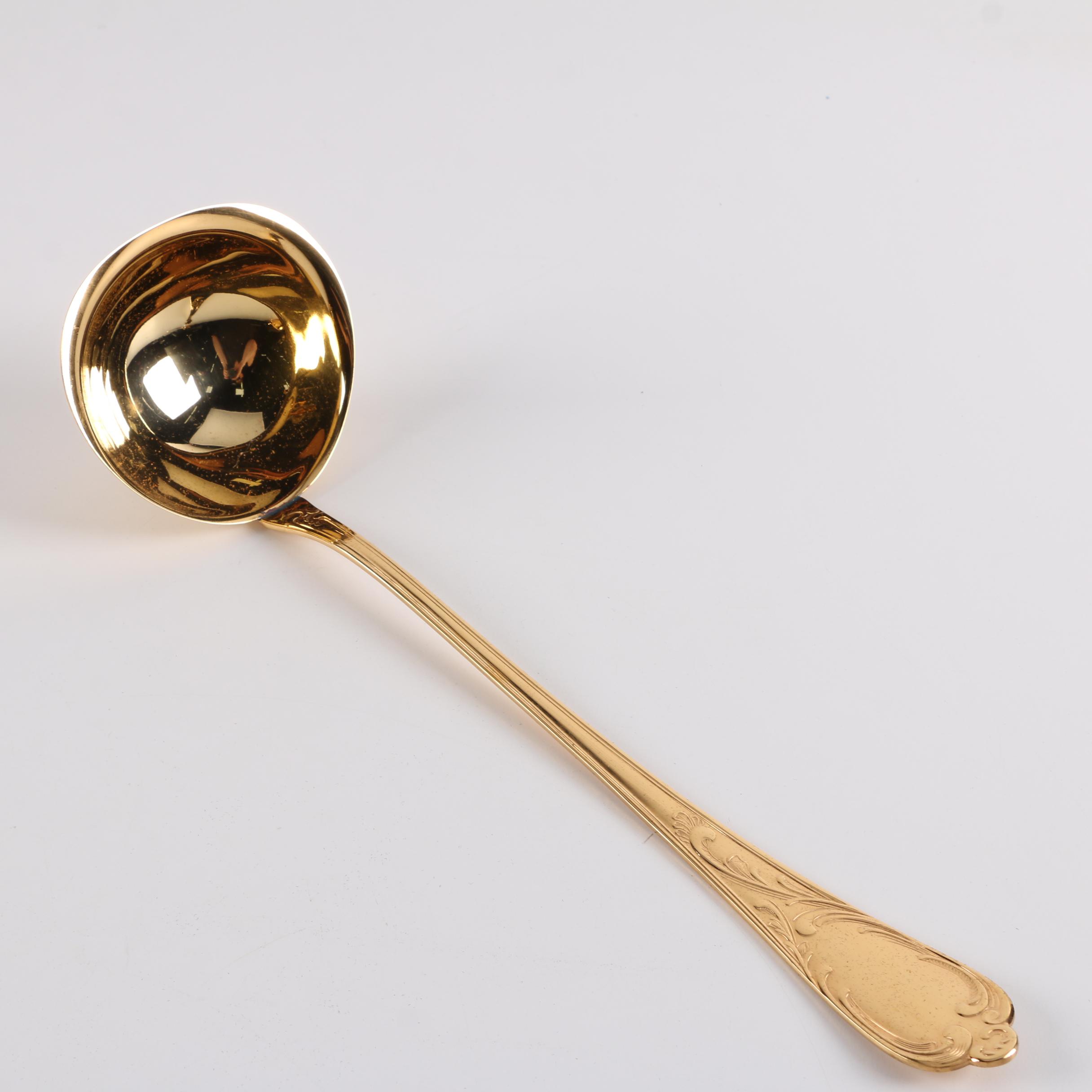 Vintage Solingen 23/24 Karat Gold Plated West German Flatware Set