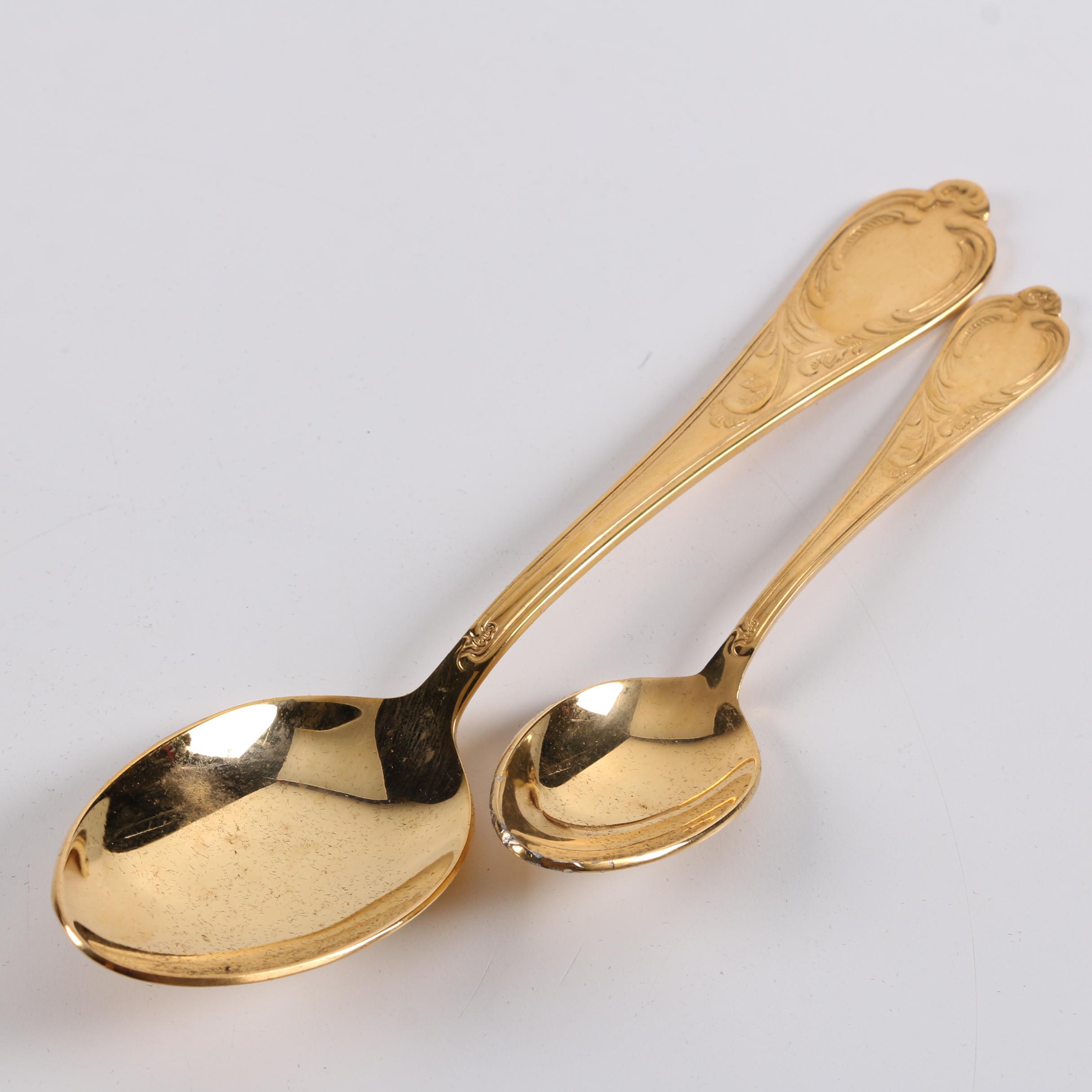 Vintage Solingen 23/24 Karat Gold Plated West German Flatware Set