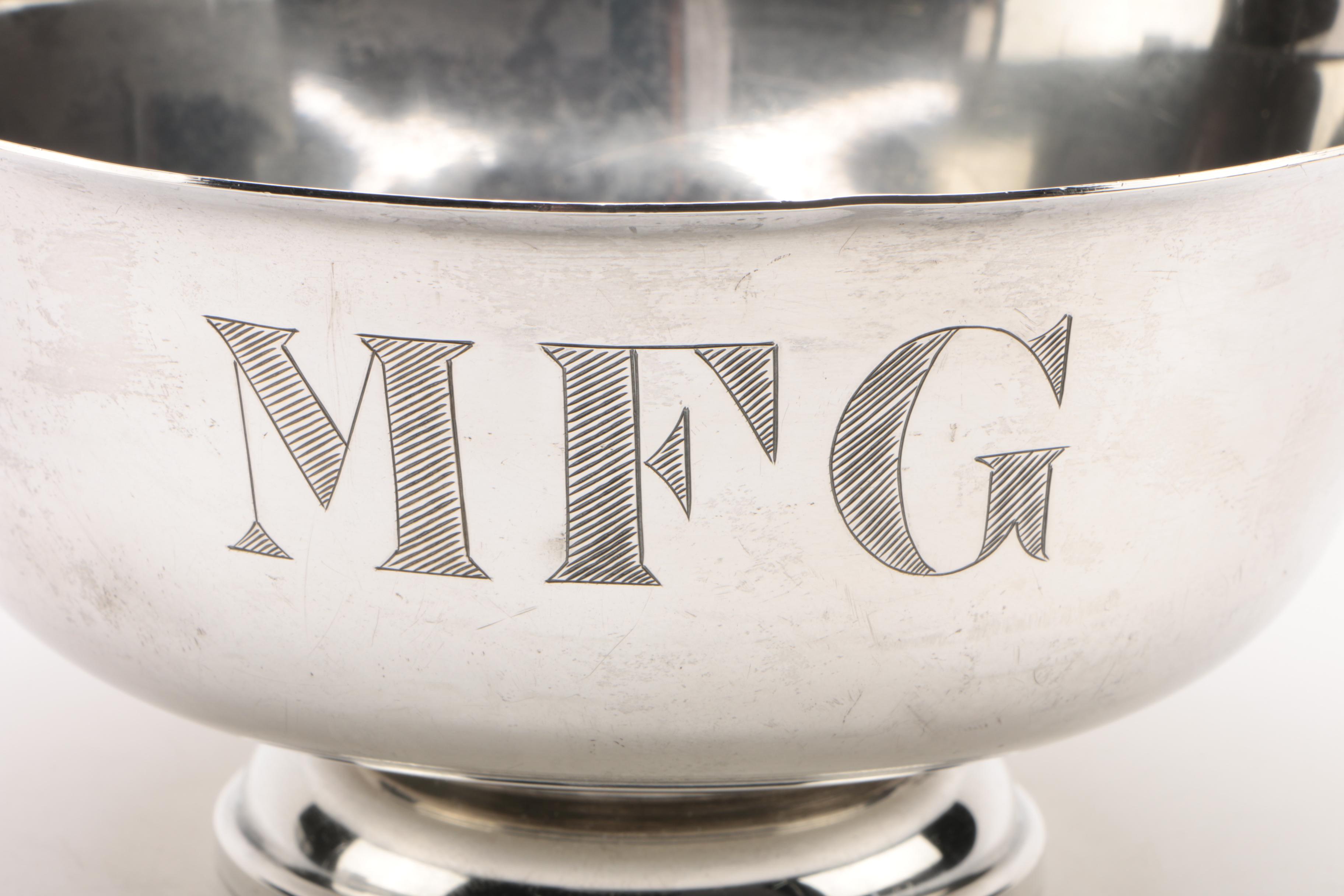 Fisher Silversmiths Sterling "Paul Revere" Reproduction Bowl