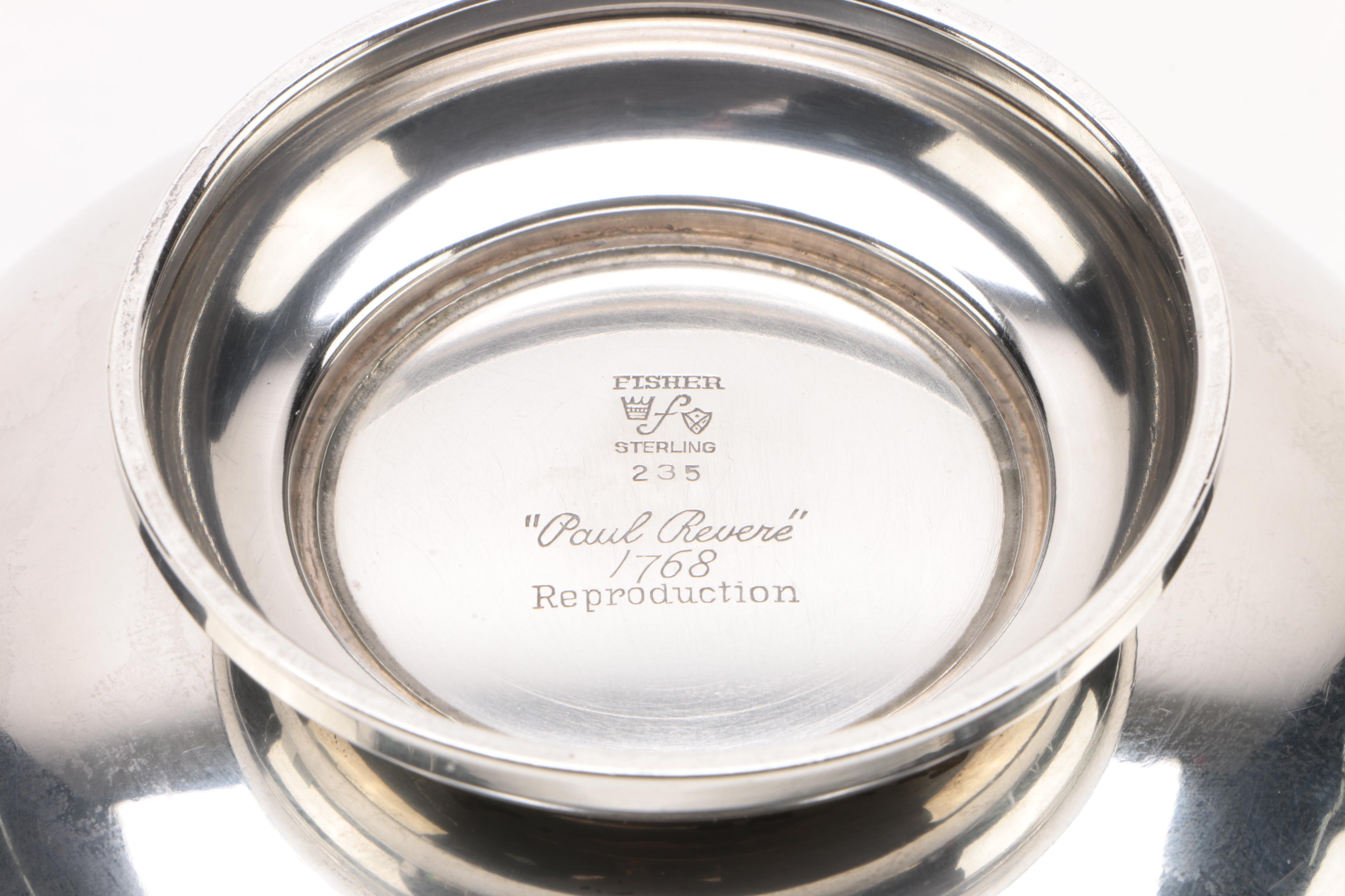 Fisher Silversmiths Sterling "Paul Revere" Reproduction Bowl