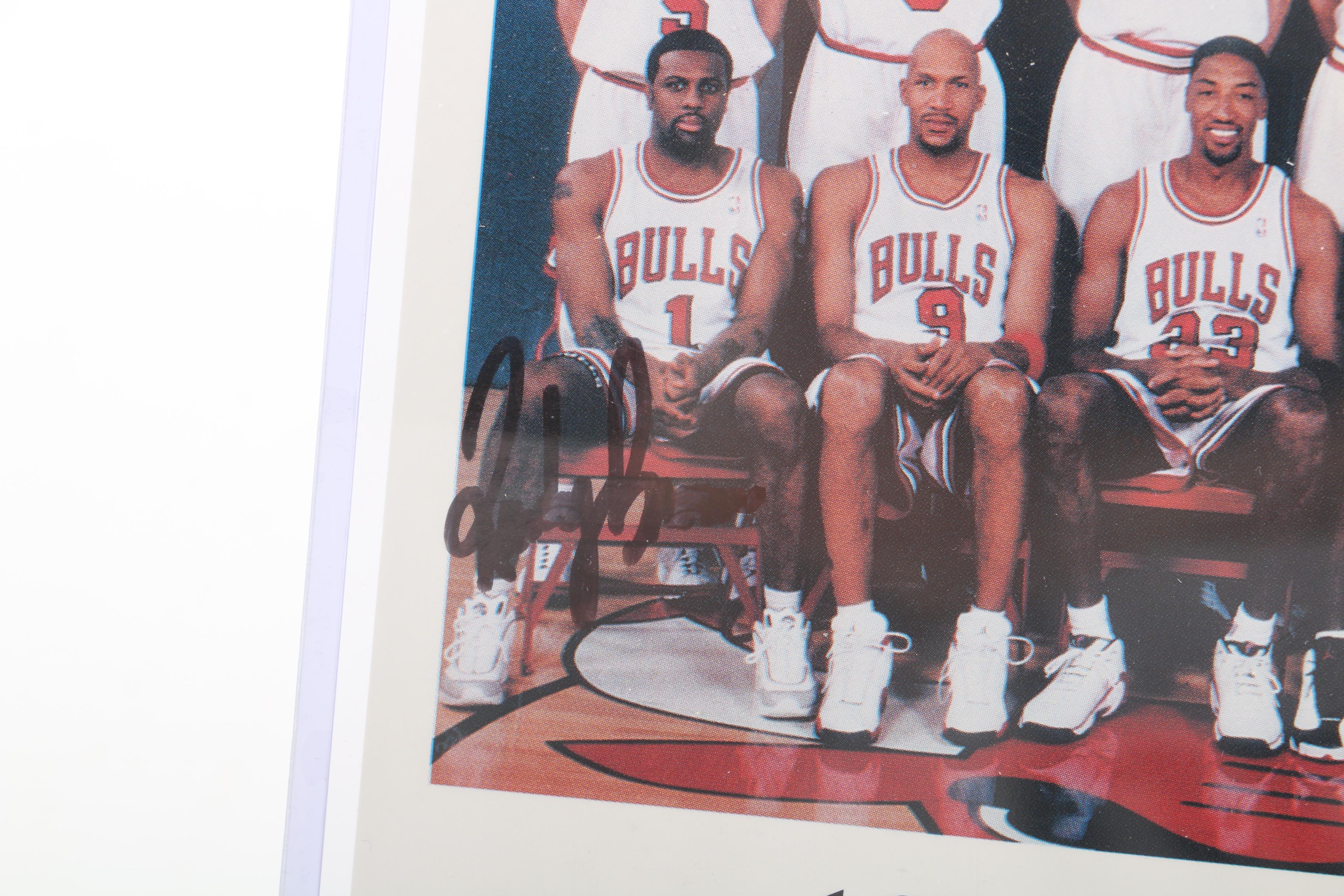 1997-1998 Chicago Bulls Autographed  Team Photo
