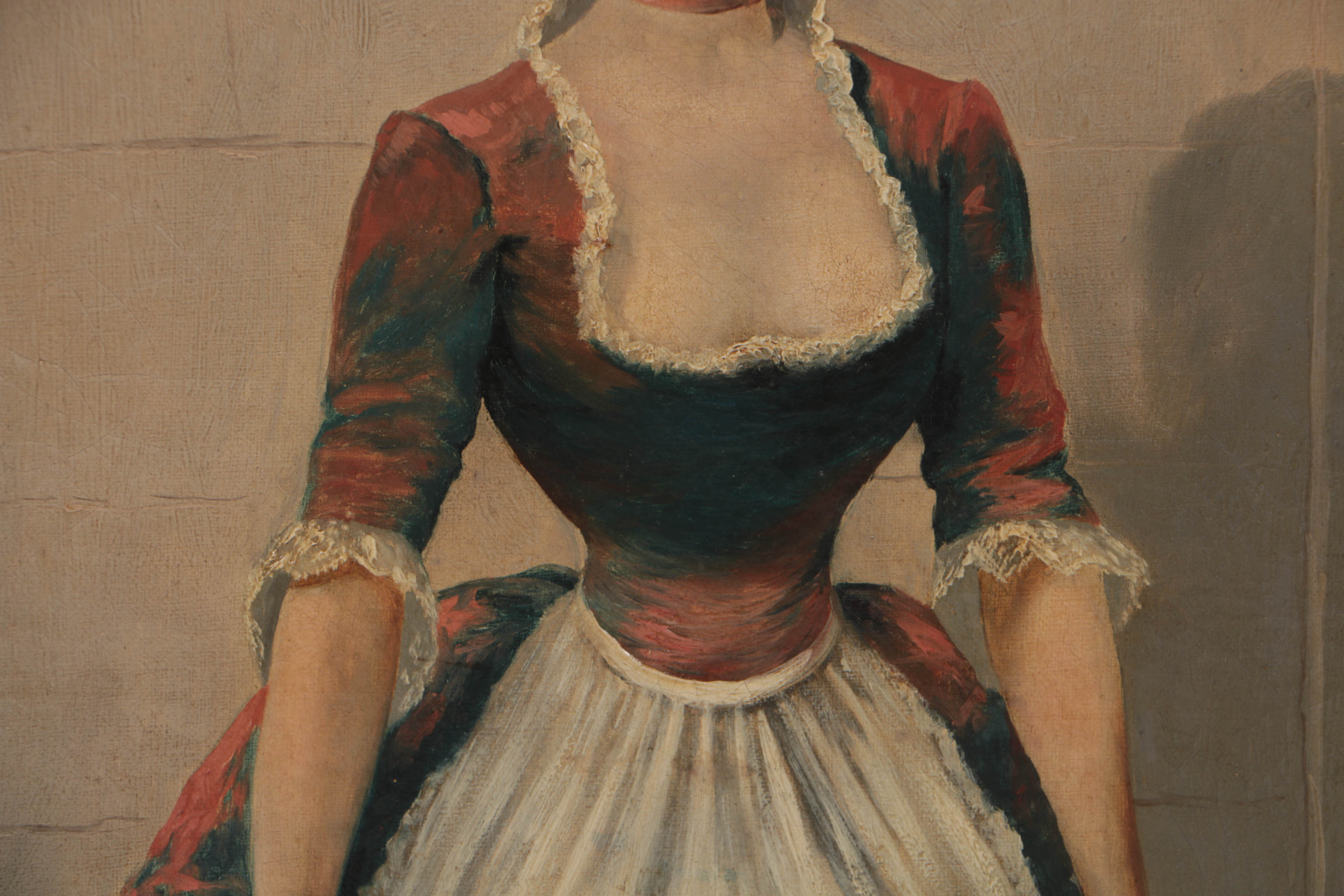 Nora Chease 1868 Oil Painting on Canvas "The Greeting"