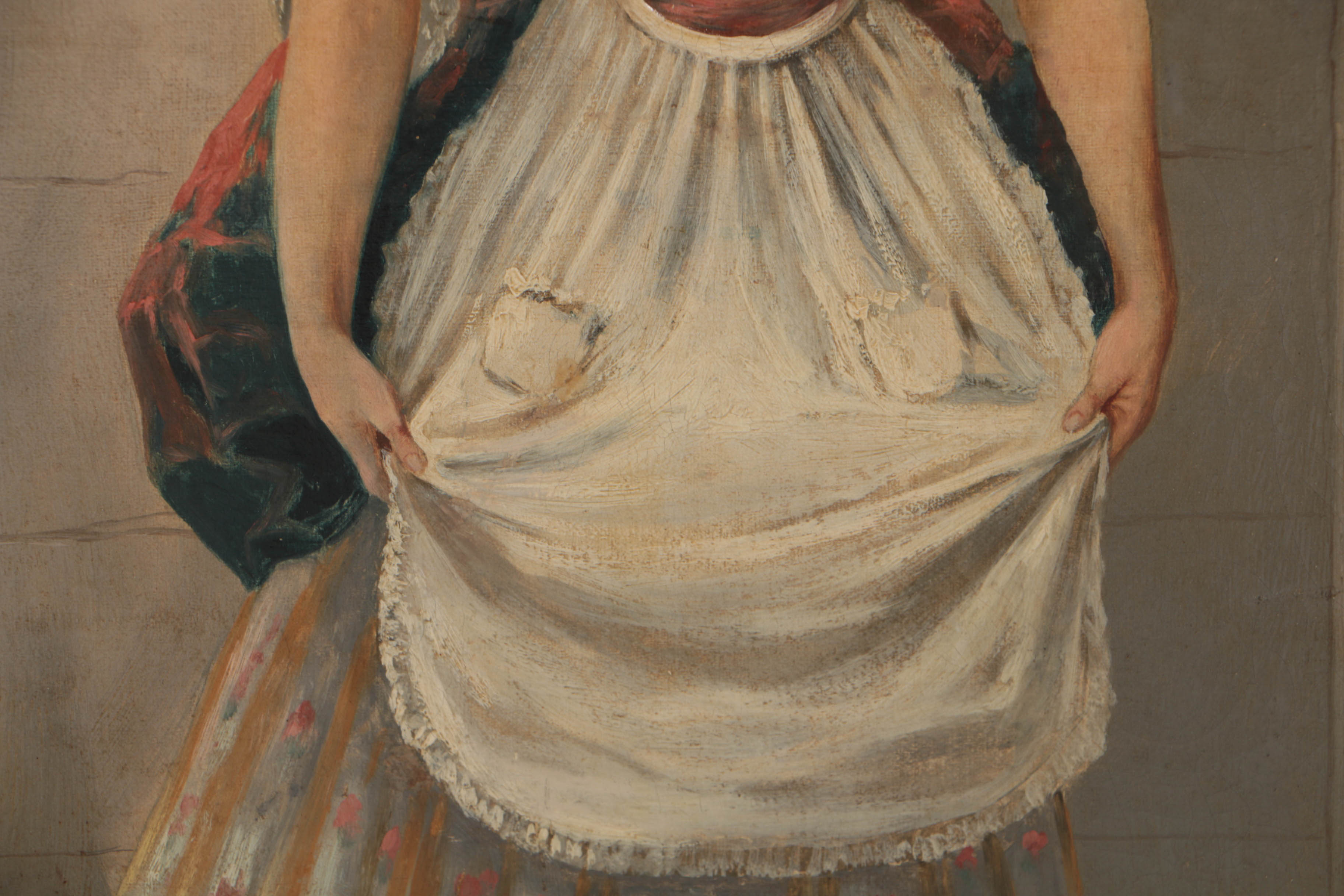 Nora Chease 1868 Oil Painting on Canvas "The Greeting"