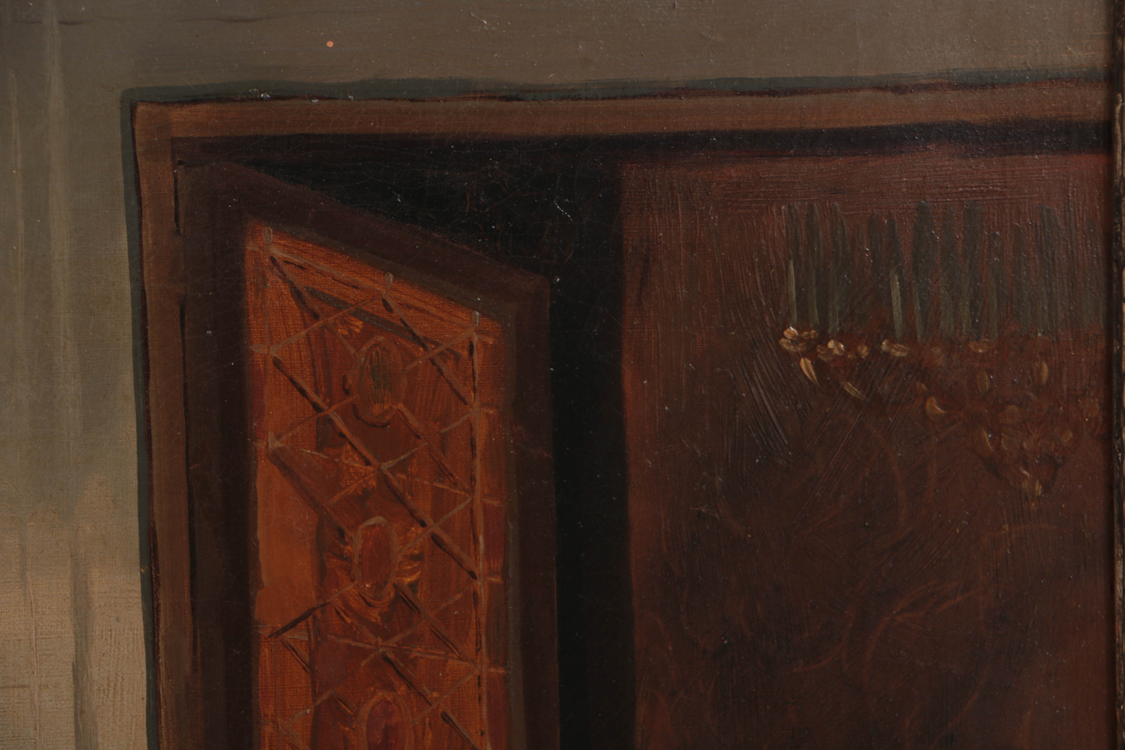 Nora Chease 1868 Oil Painting on Canvas "The Greeting"