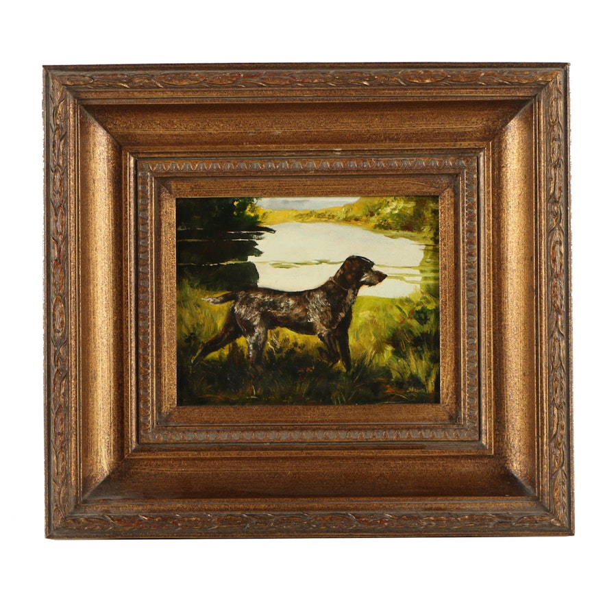 Oil Painting of a Retriever