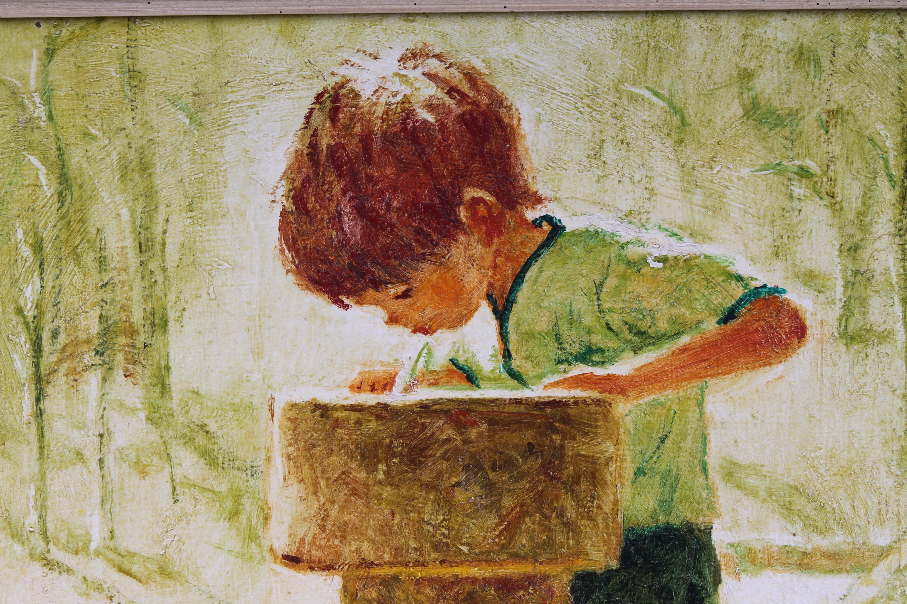 Frank Palmieri Vintage Oil Painting on Board