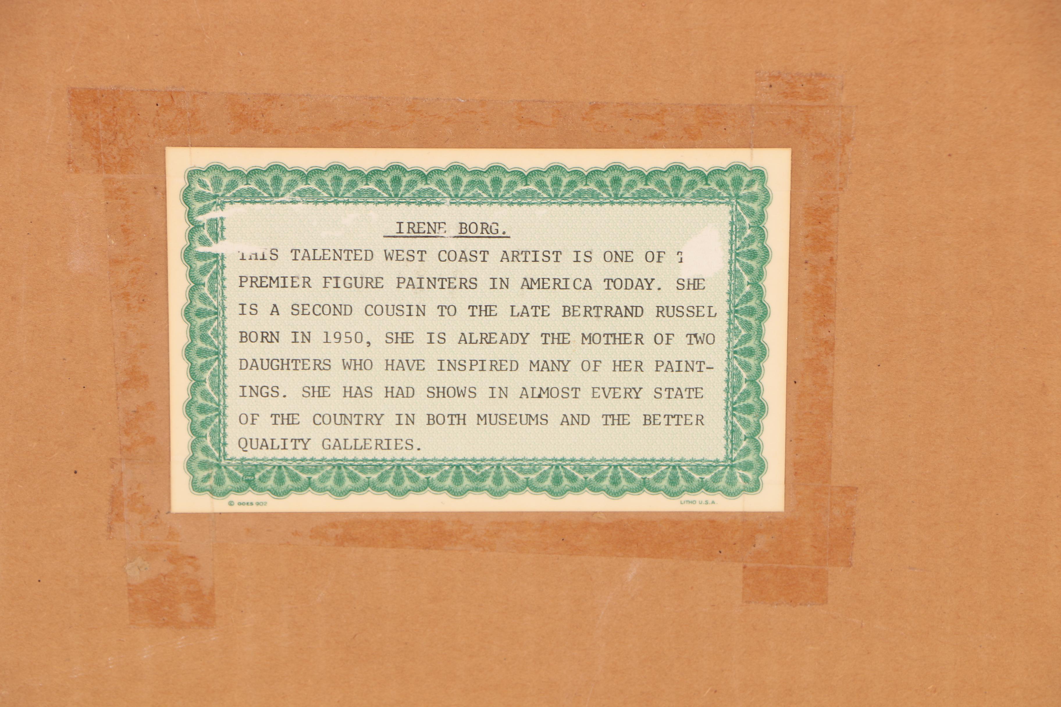 Irene Borg Oil Painting of a Mother and Child