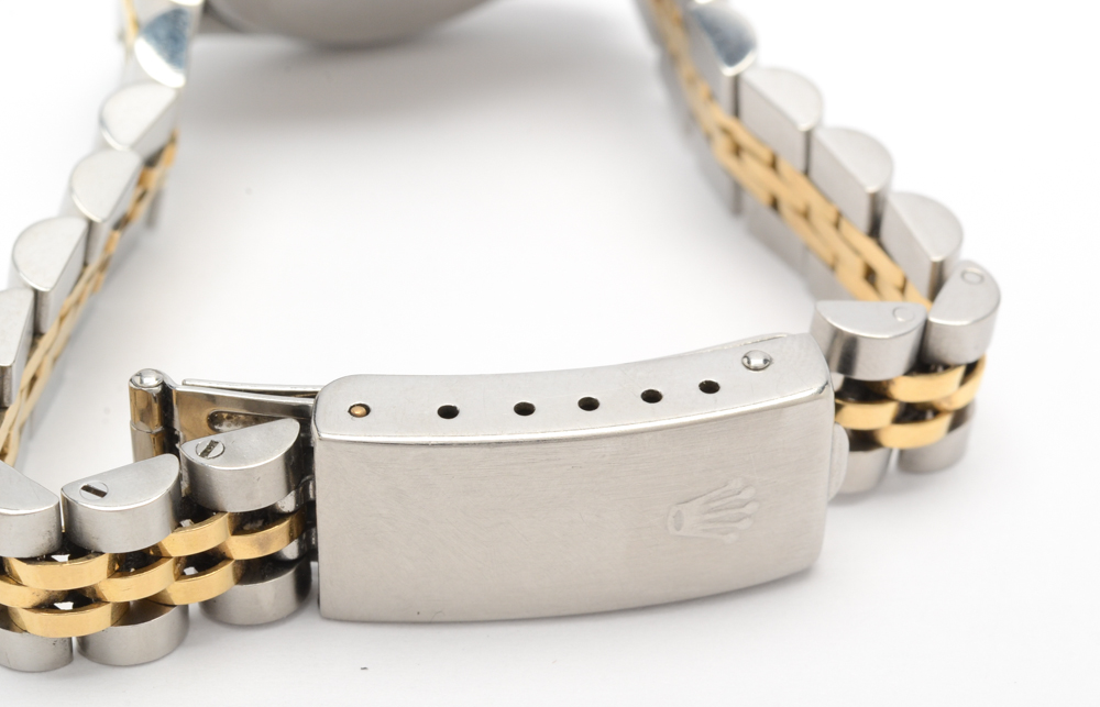 Rolex Oyster Perpetual Date Just 18K Yellow Gold and Diamond Watch